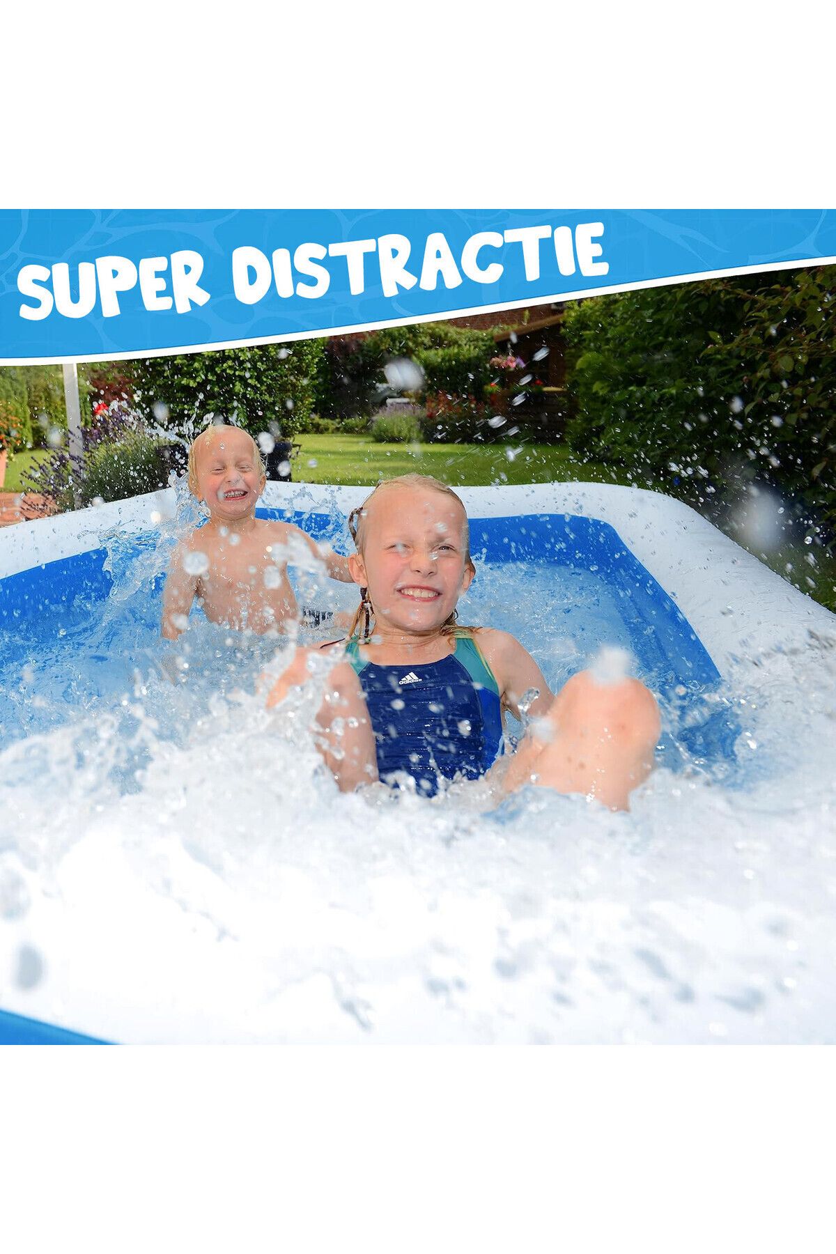 Pitikot-Pitikot® inflatable pool, rectangular, 2 layers, 201x150x45 cm, with soft floor 5