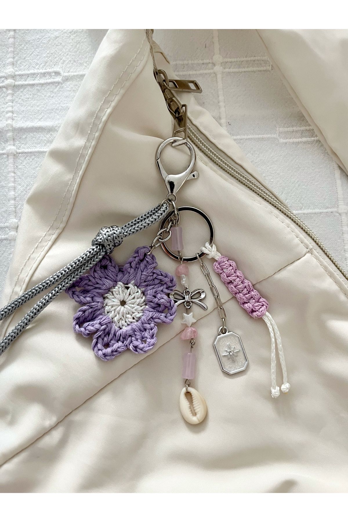 Poshy Atelier Manifest Çanta Charmı Ayçiçeği Yıldız İnci Araba Süsü Anahtarlık Cüzdan