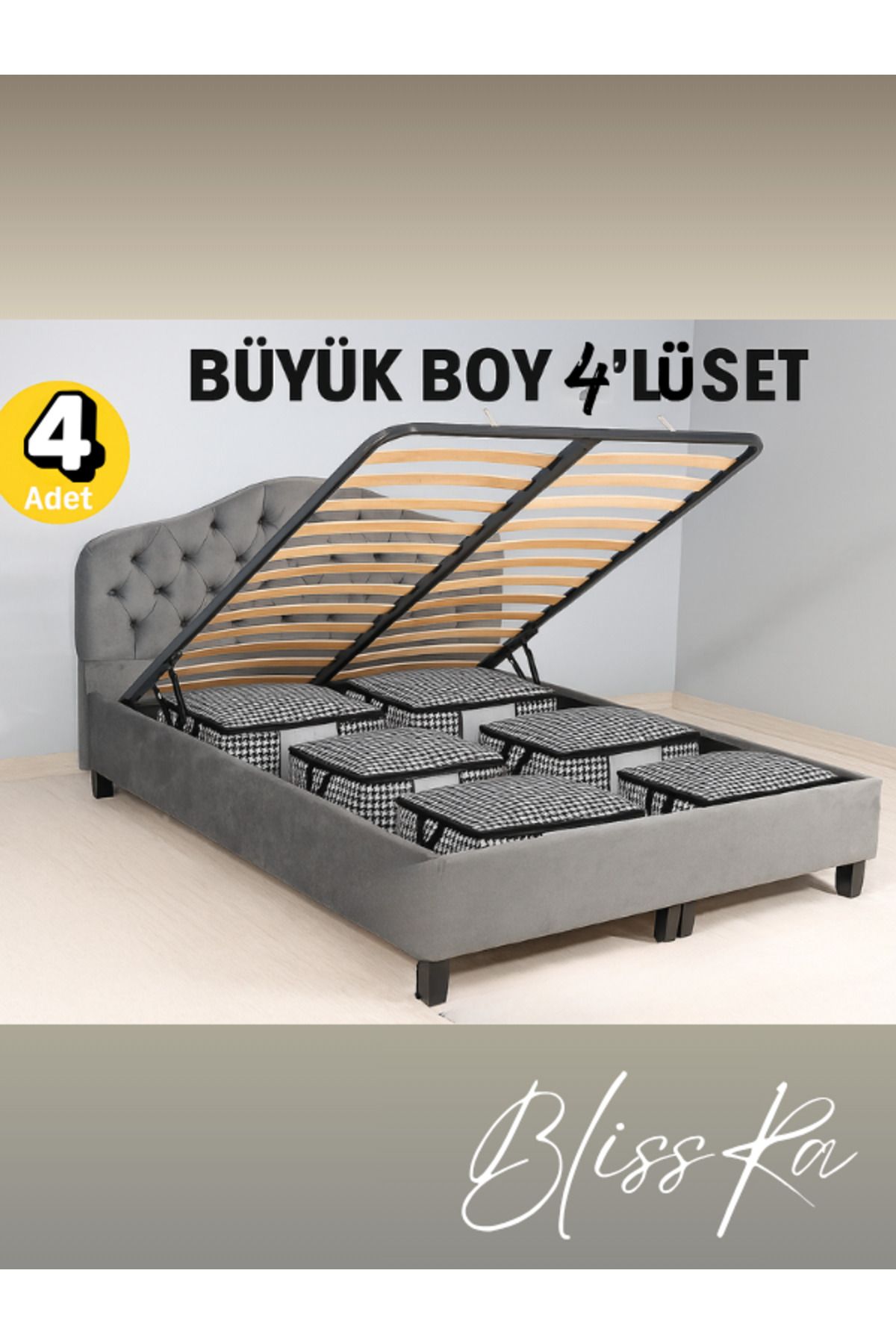 Blissra-4-Piece Hurç, Underfoot Hurç Set, Large Size Hurç, Dowry Hurç 4