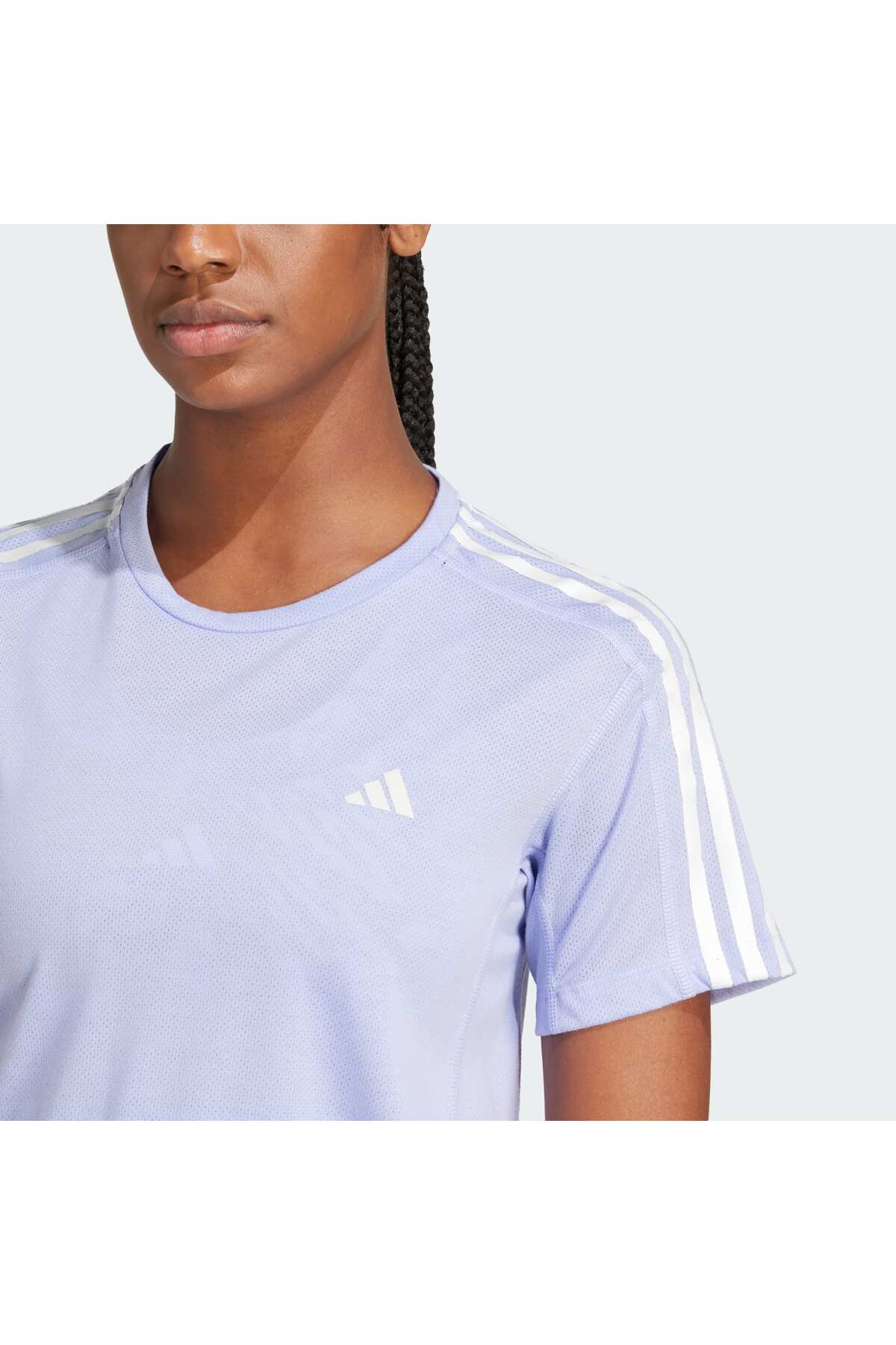 adidas Own The Run 3-stripes Tişört görsel 6