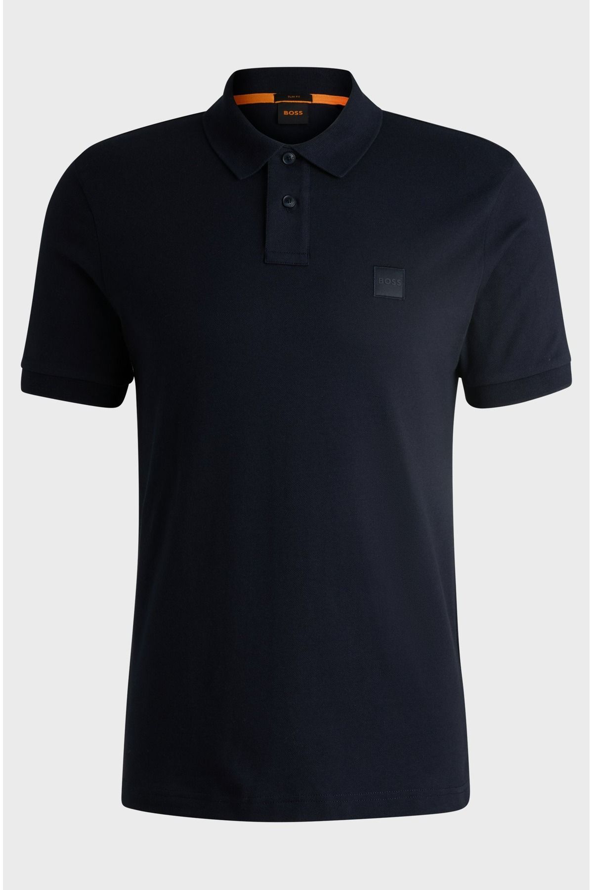 Tシャツ・カットソー BOSS Men T-shirt Blue 50531434 404 BOSS - Mercerized-cotton T-shirt with two-tone jacquard