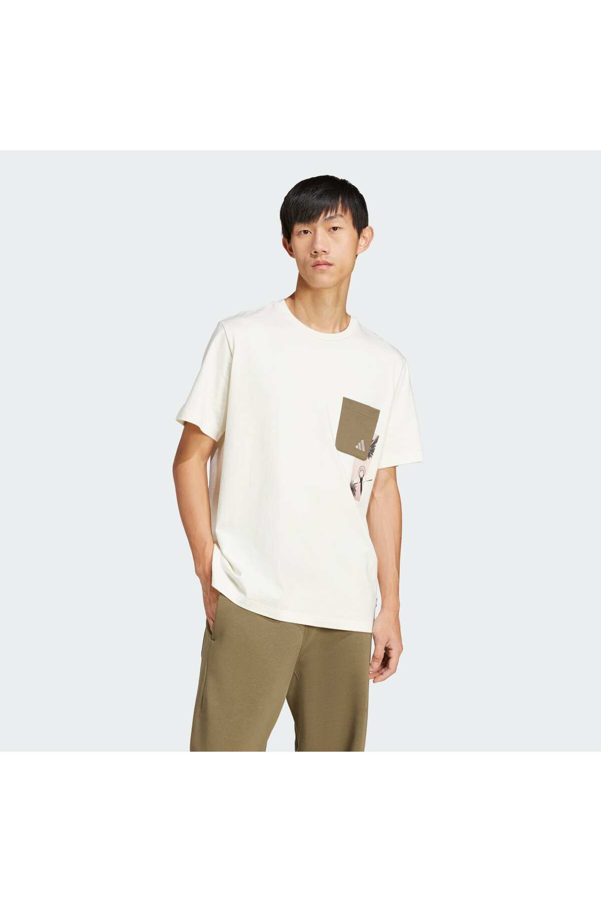 JJ3928-E adidas M T Lens Pkt T Erkek T-Shirt Beyaz