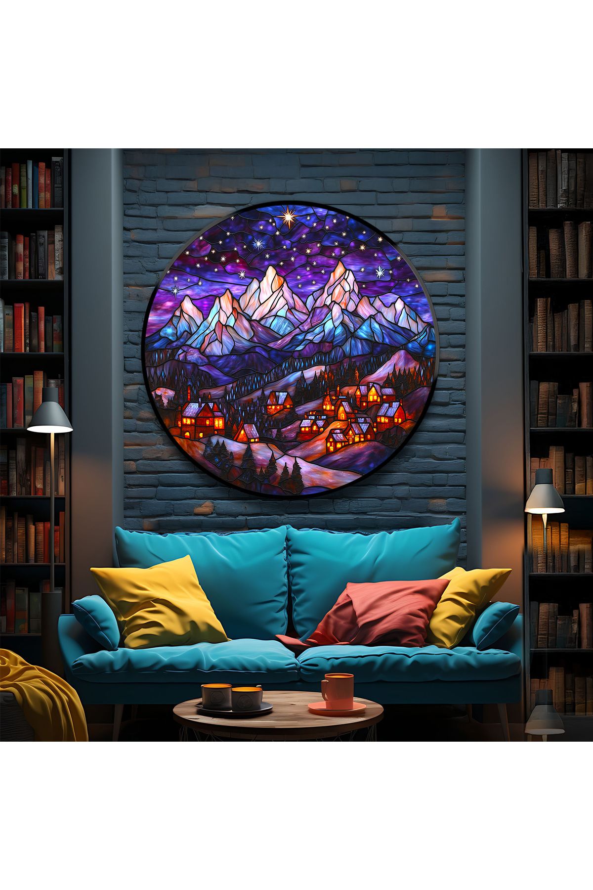 bds art sanatı evinize taşır Yıldızlı Alp Köyü Vitray Spektrum™ Stained Glass Serisi