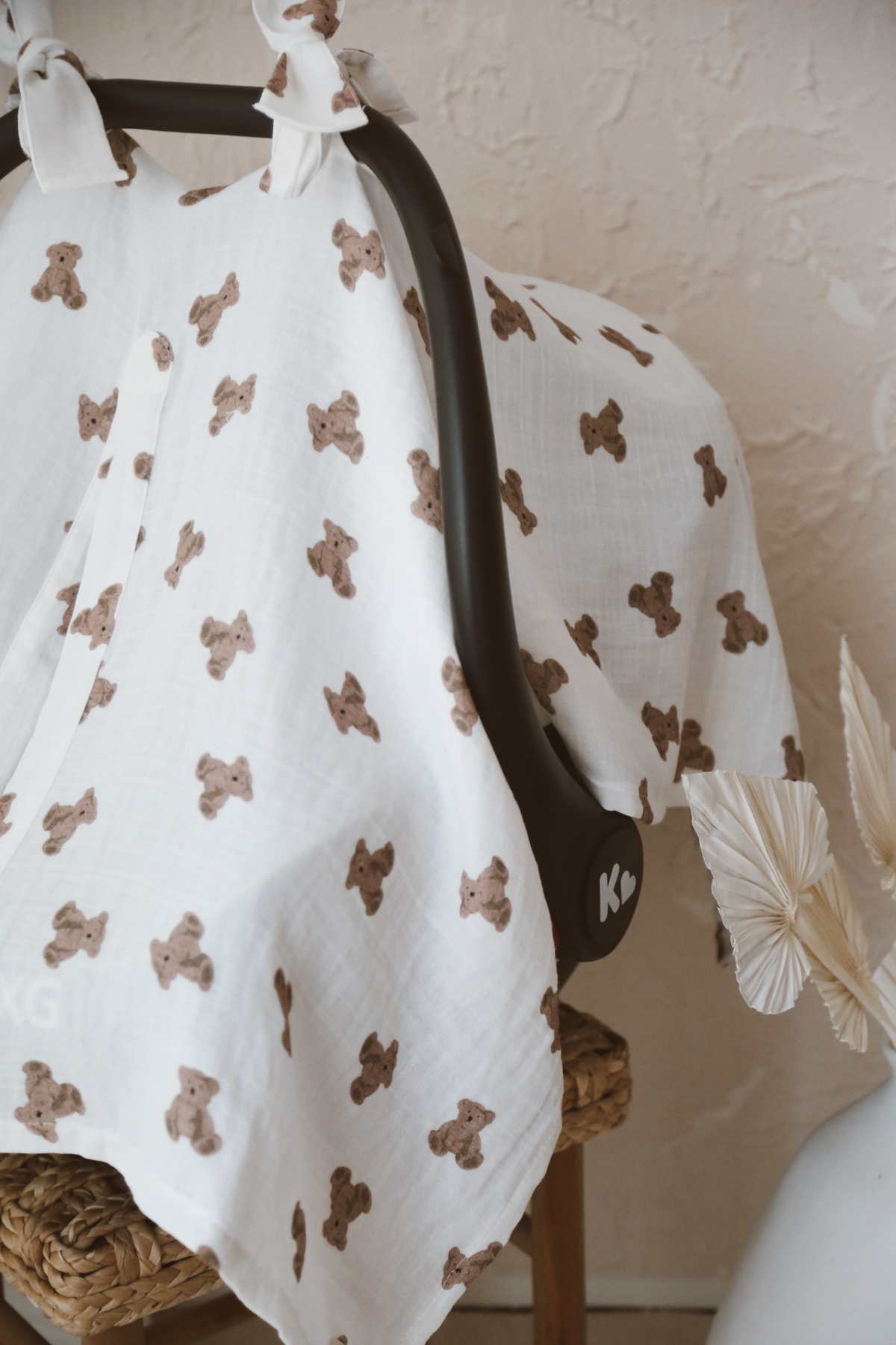 BabyKAR Bear Puset Örtüsü Müslin %100 Pamuk fotoğrafı 2 (önizleme)