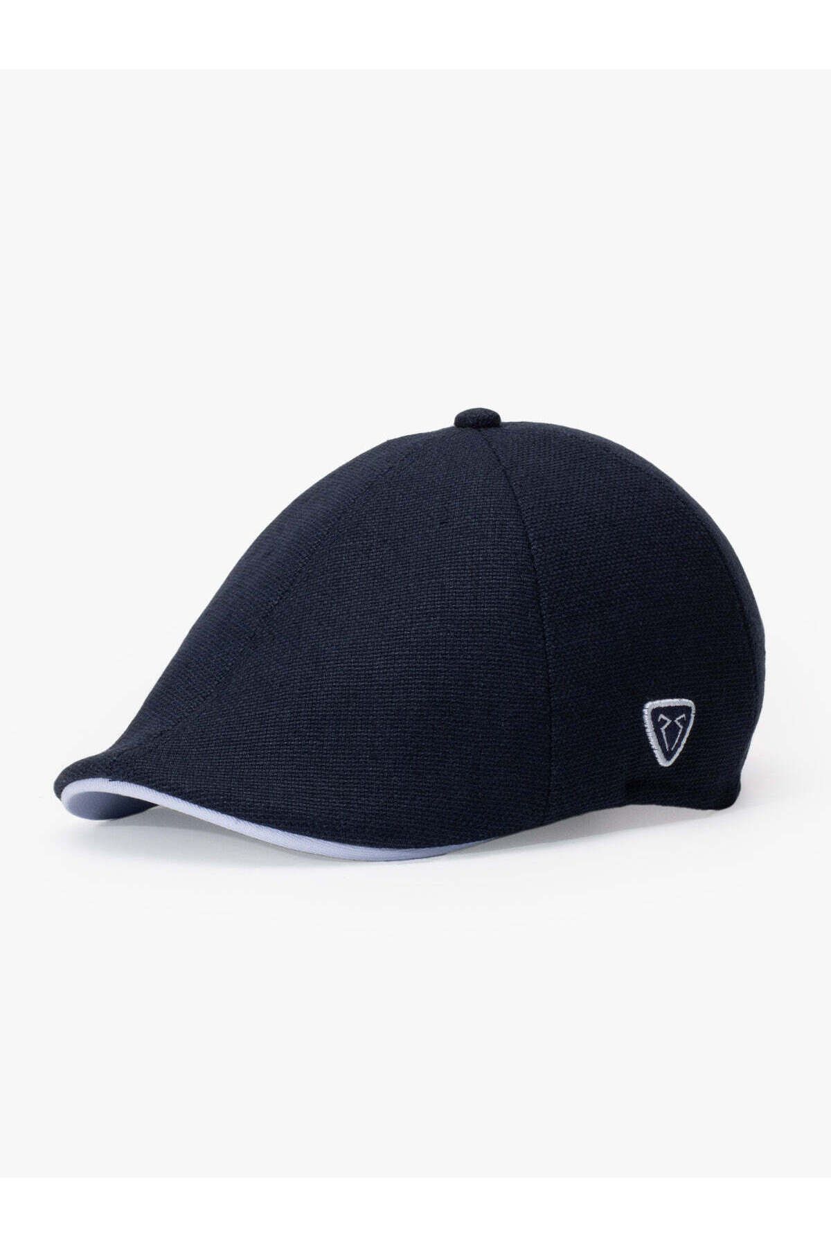 Rust&Rich Kadın Erkek Lacivert Casket Hat Timeless Collection Linen