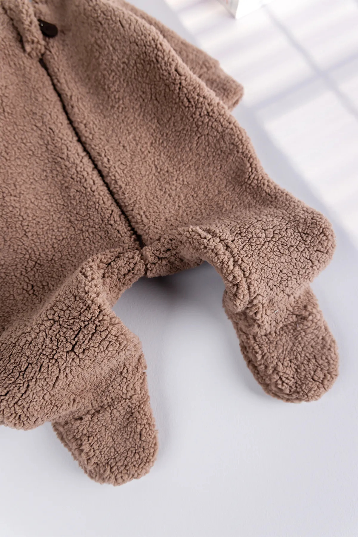 Babymod Kapüşonlu Welsoft Peluş Kışlık Kız/Erkek Bebek Tulum fotoğrafı 5 (önizleme)