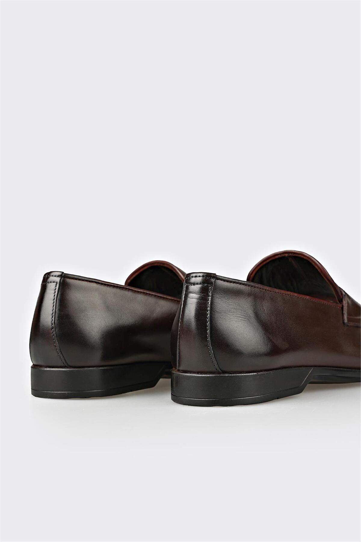 Elle Shoes Kahve Deri Erkek Klasik Ayakkabı görsel 5