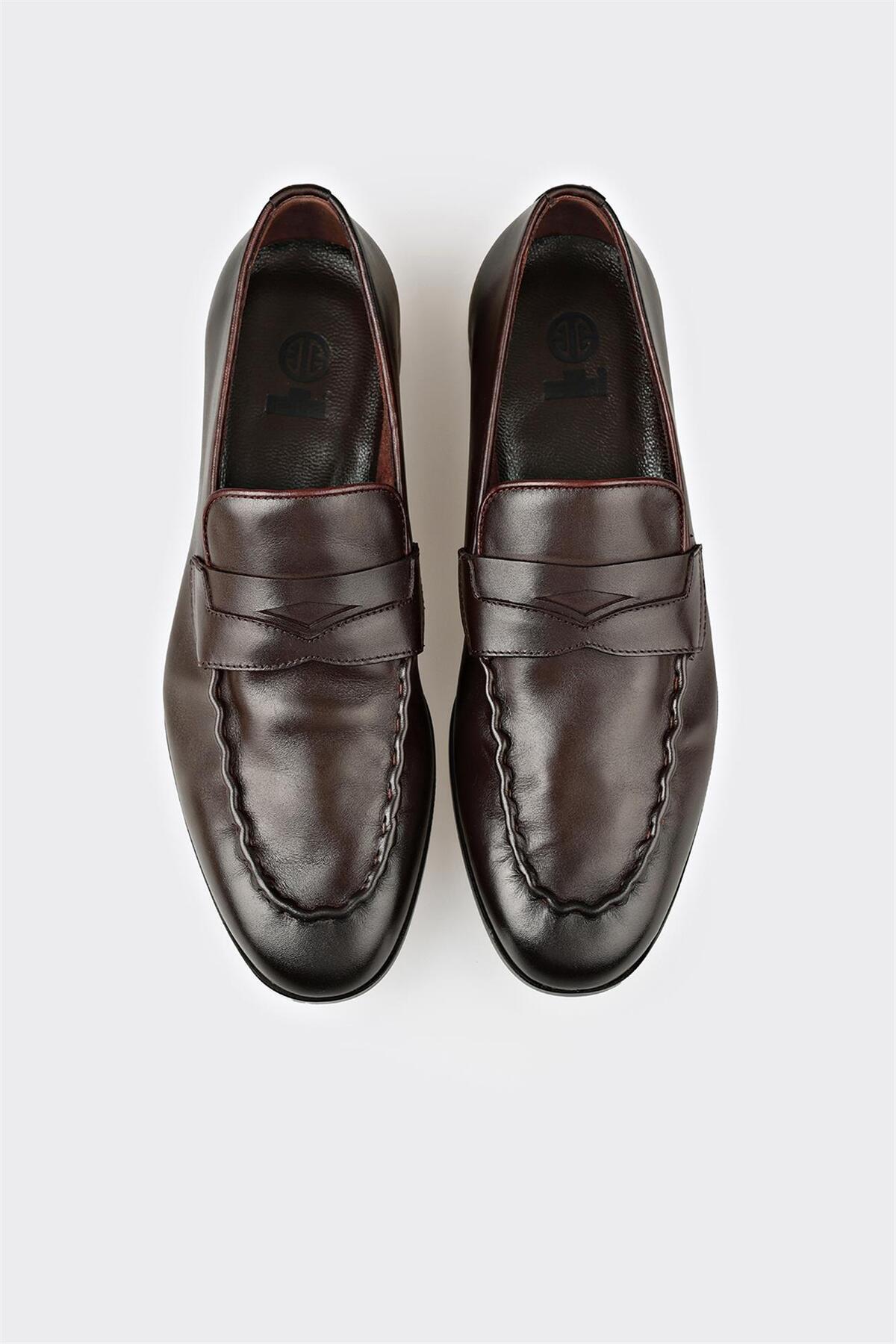 Elle Shoes Kahve Deri Erkek Klasik Ayakkabı görsel 4