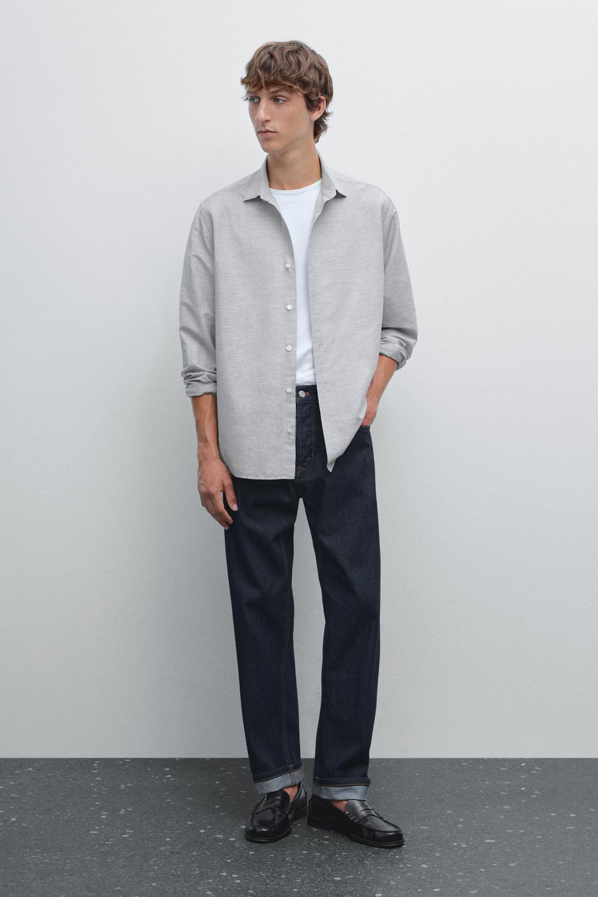 ماسیمو دوتی پیراهن مردانه طرح معمولی با نخ کنتراست