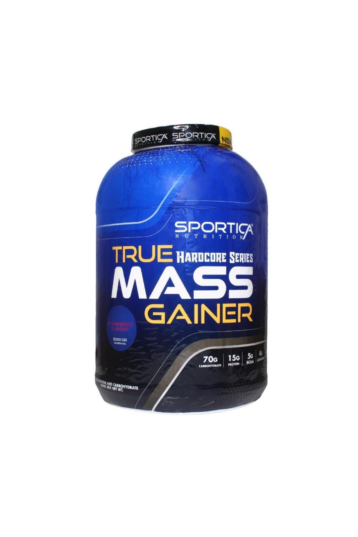 Sportica Nutrition True Mass Gainer 5000 Gr. Çilek, Çikolata Ve Muz Aroma Seçenegi Mevcut.