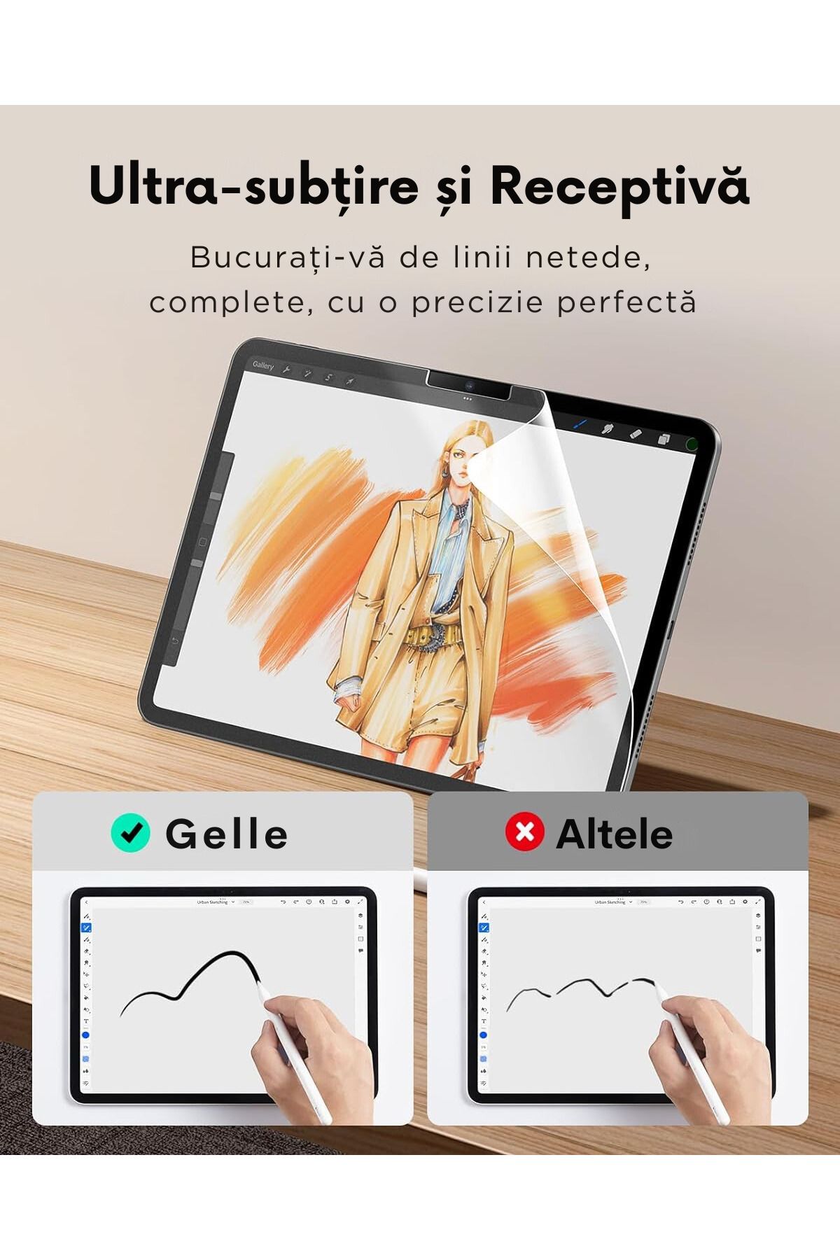 gelle-Glass Screen Protector With Paper Texture For Apple Ipad 10th Generation, 10.9" (2022) / A16 6