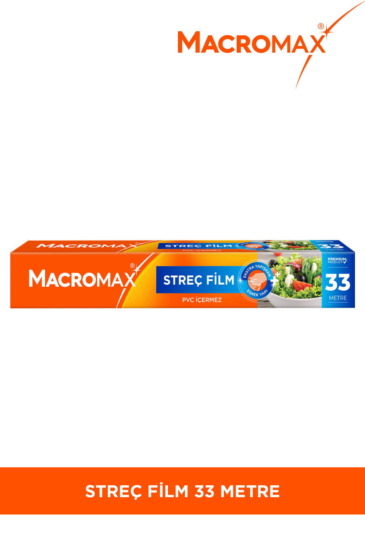 MACROMAX-Cling Film 33 Meters, Pvc Free, Standard Size Foods Fresh Keeping Cling Film 1