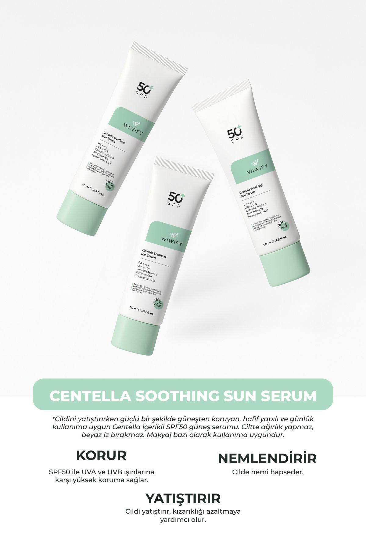 کرم ضد آفتاب صورت CENTELLA SOOTHING SUN SPF 50 PA 50ML WIWIFY