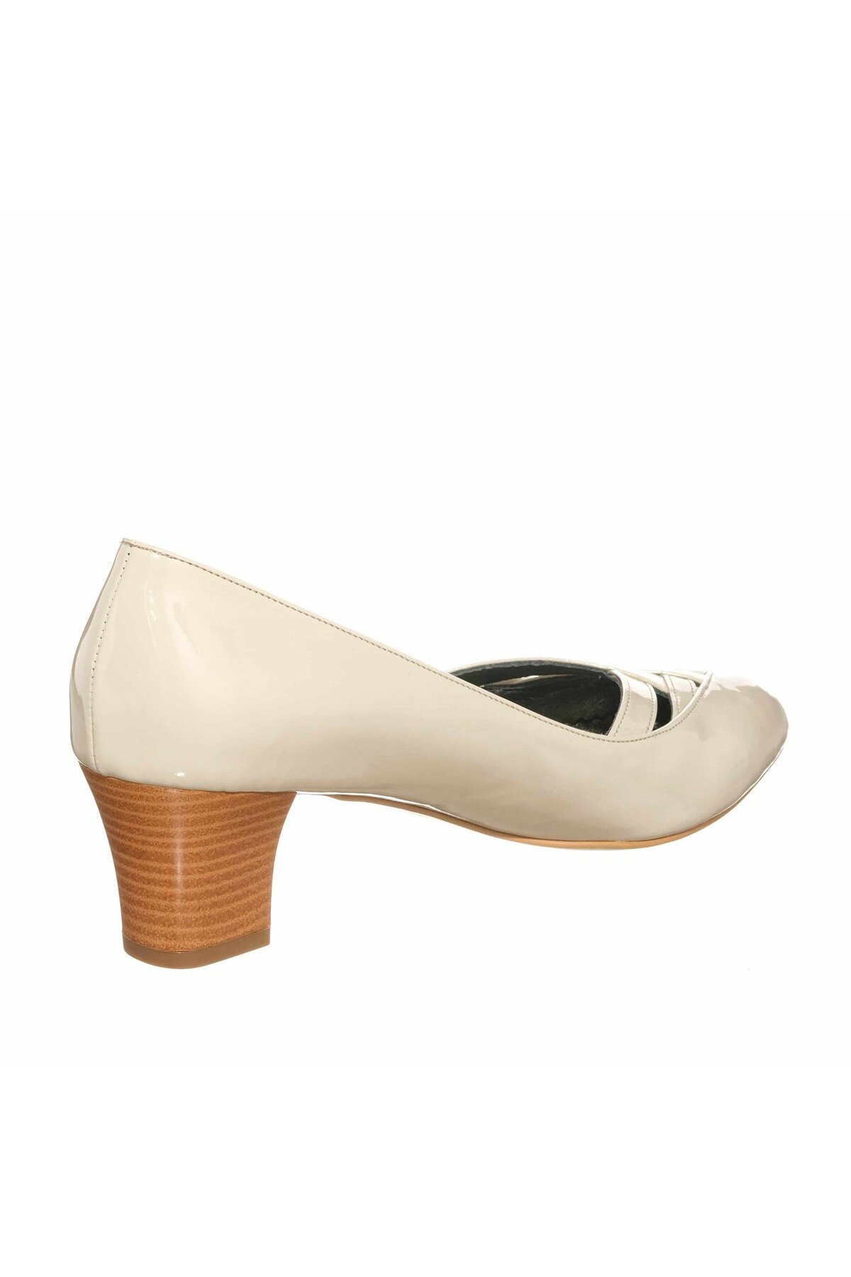 İriadam-41-42-43-44 Number Kdr2333 Bone Patent Leather Large Size Classic Heels Special Series Top Kalire 4