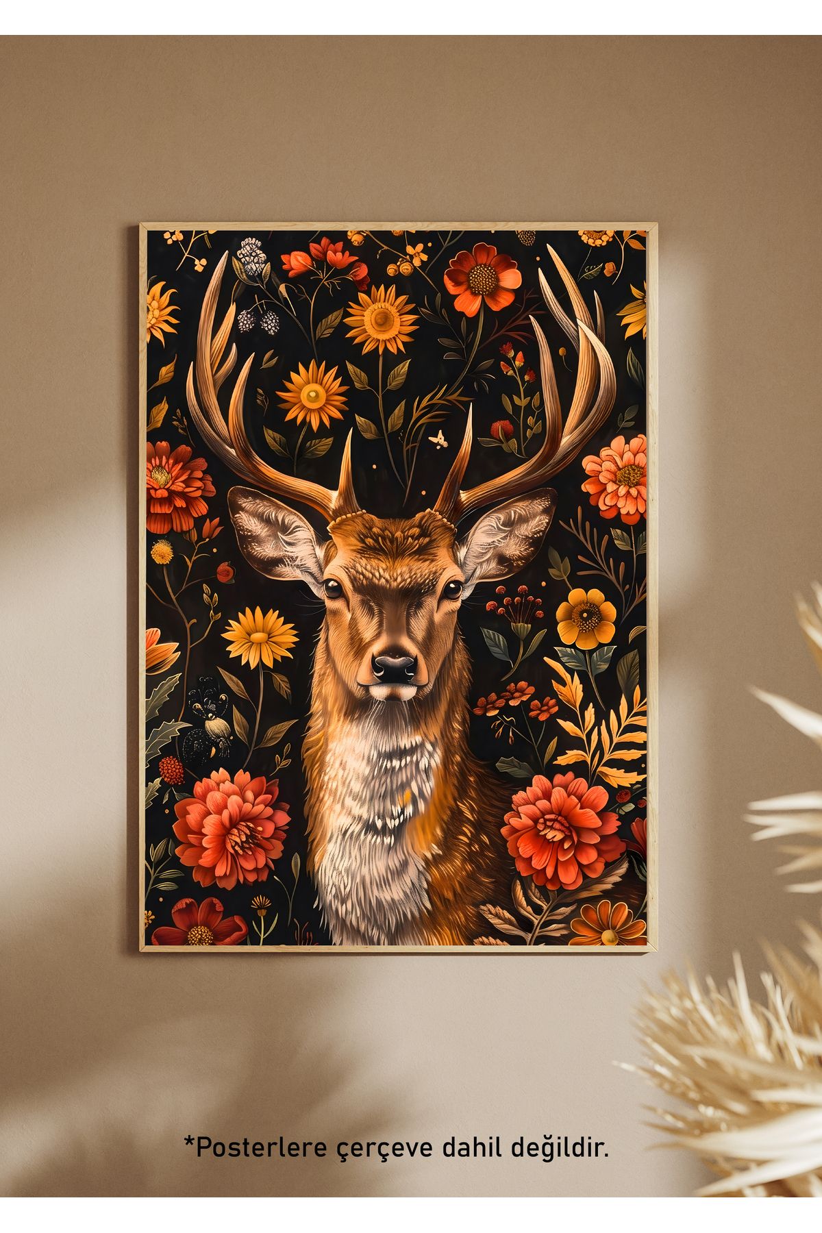 One Little Happiness DEER Poster Estetik Duvar Posteri , Çerçevesiz Poster