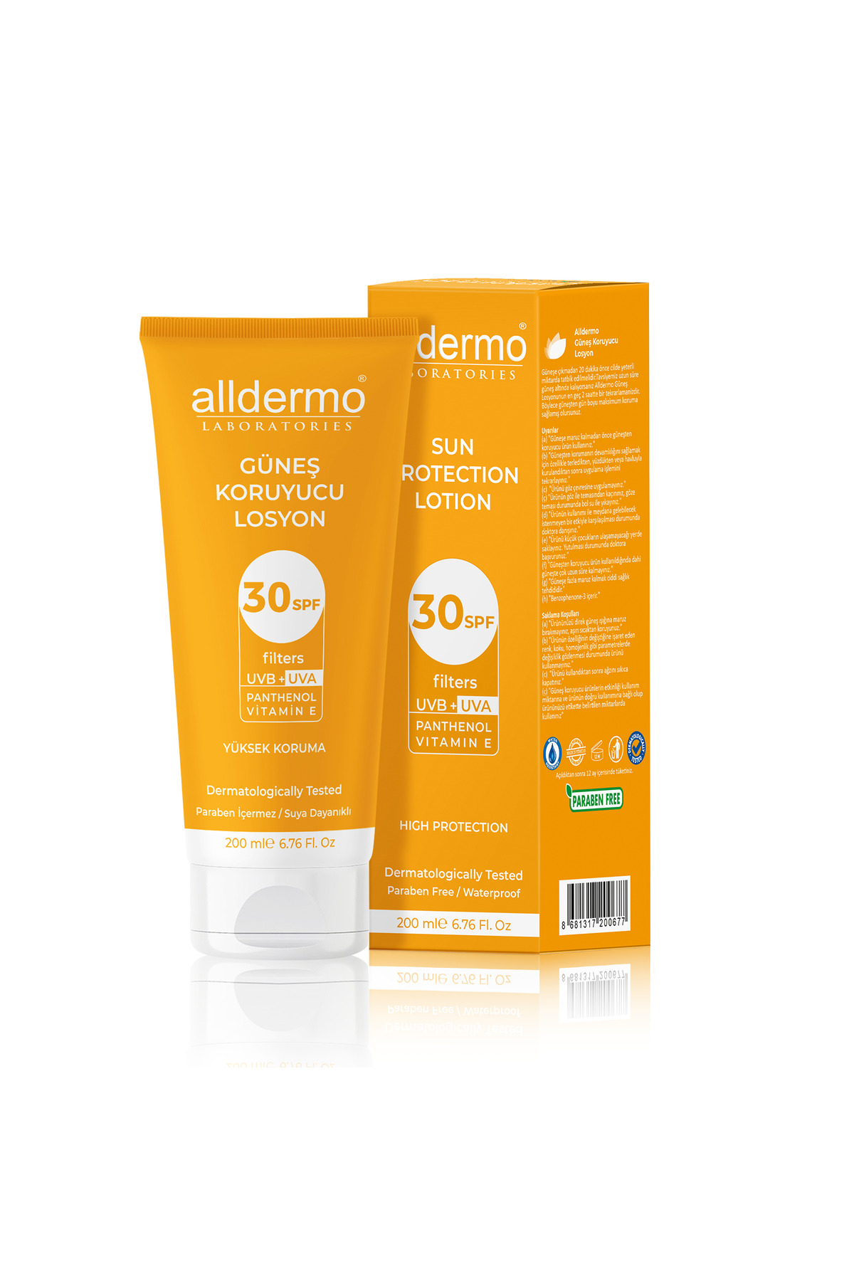 Alldermo Spf 30 Güneş Losyonu 200 ml