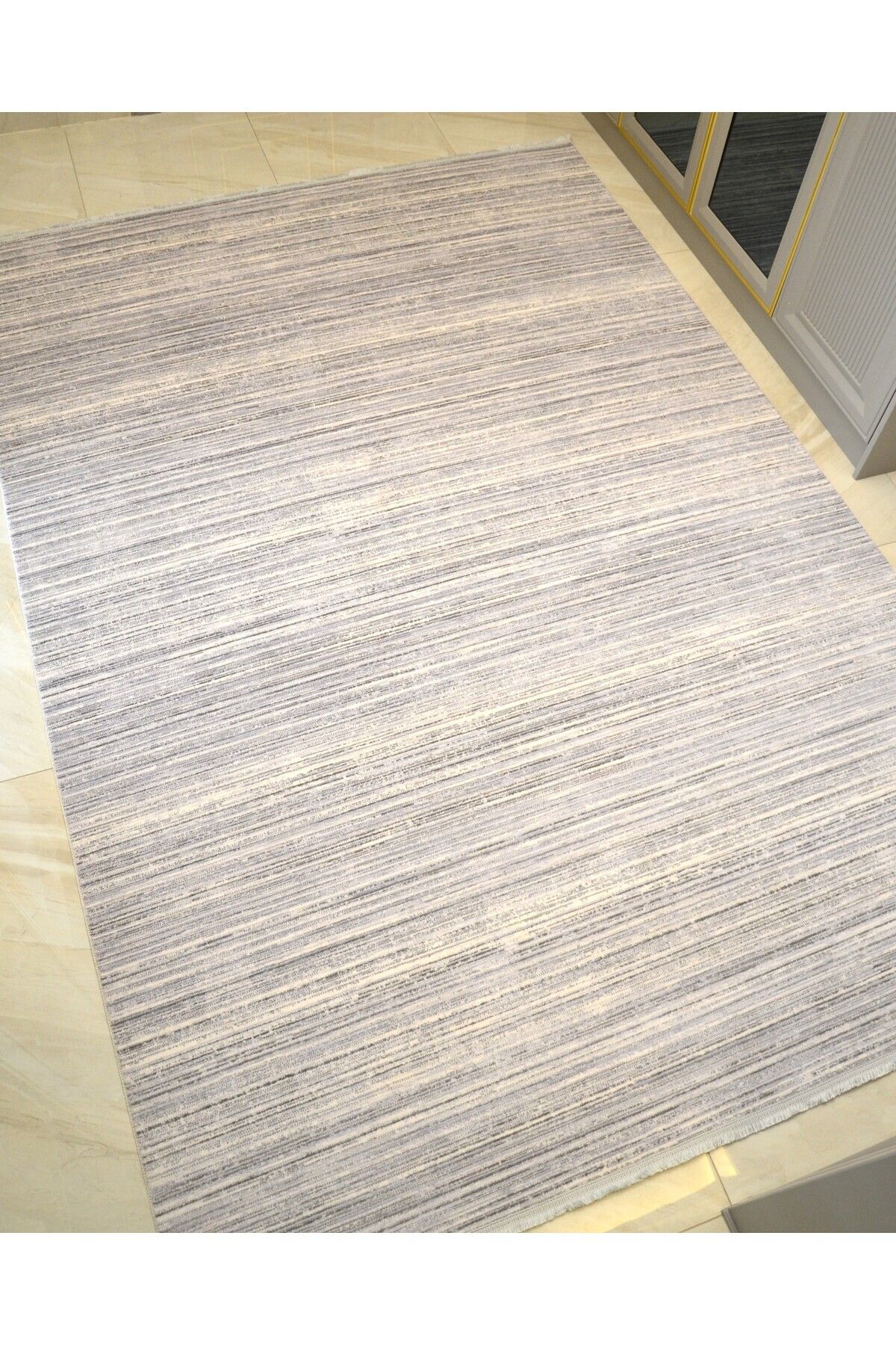 Home Akrilik Düz Gri - Mavi Yüksek Kalite 200 X 290 Salon & Antre ve Oturma Odası Halısı