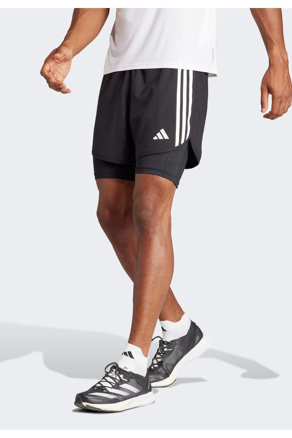 adidas-Own the Run 3-Stripes 2-in-1 Shorts 8
