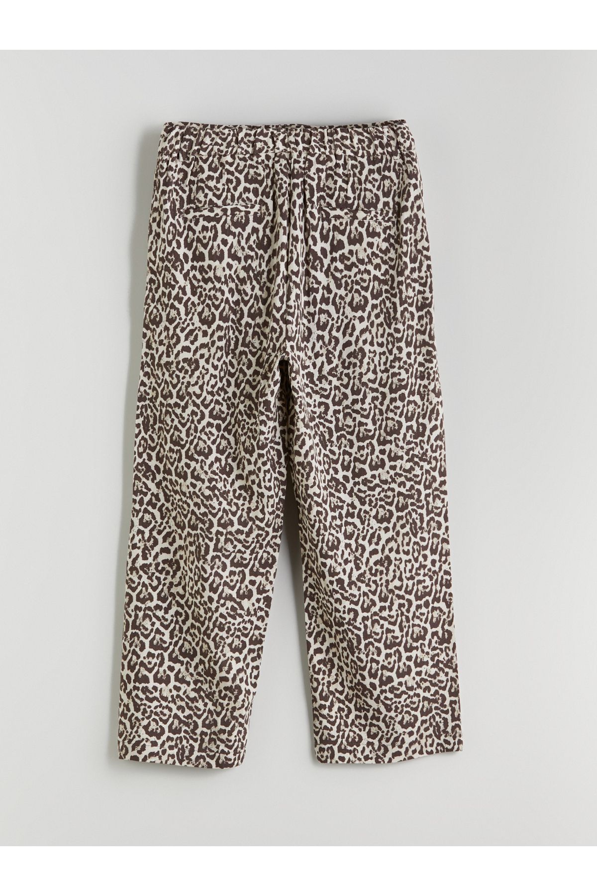 LC Waikiki-Women's Pleated Trousers with Elastic Waist and Leopard Pattern 3