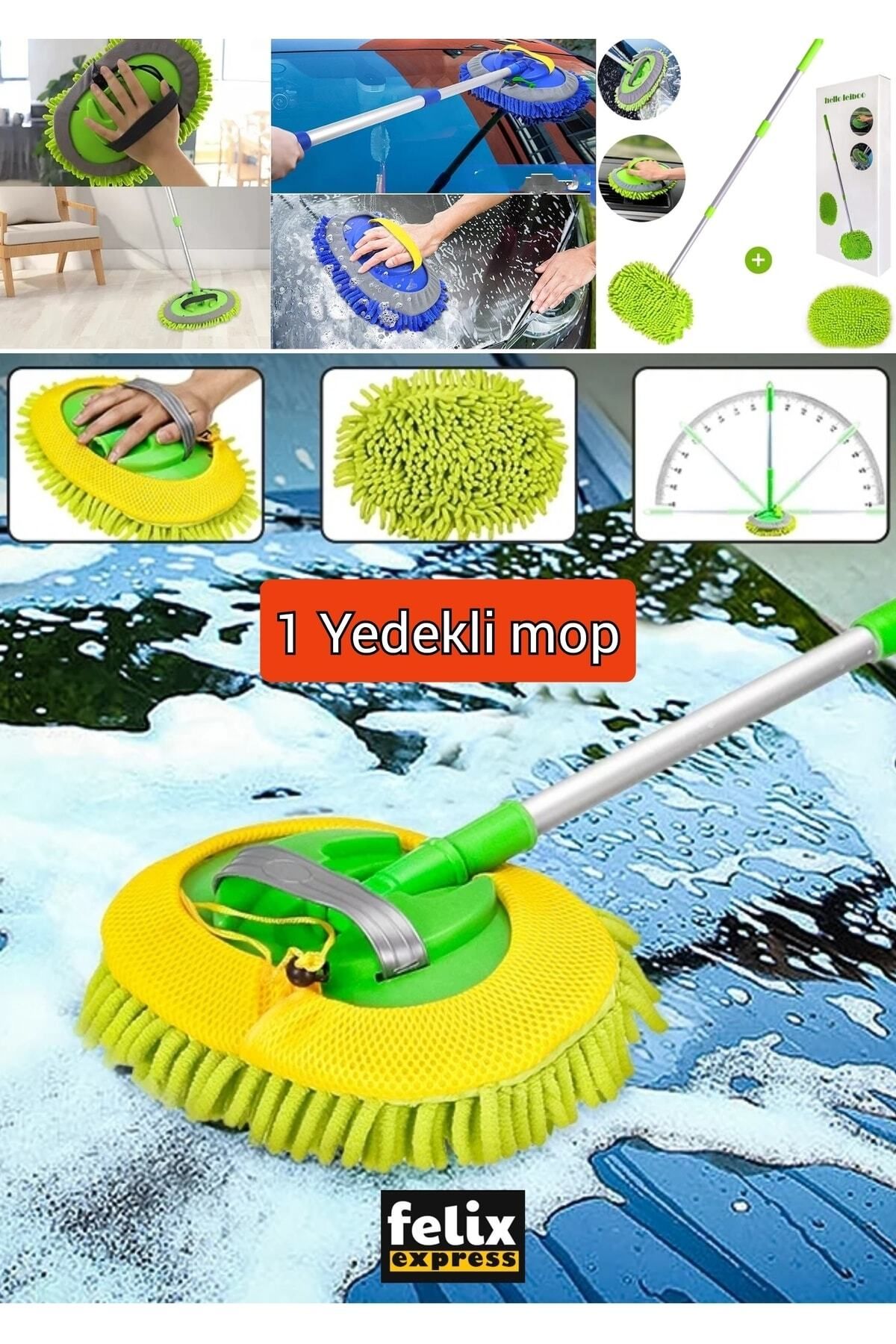 teknotrust Yedekli Temizlik Mop Seti, Pratik ve Güçlü Temizlik İçin Ideal