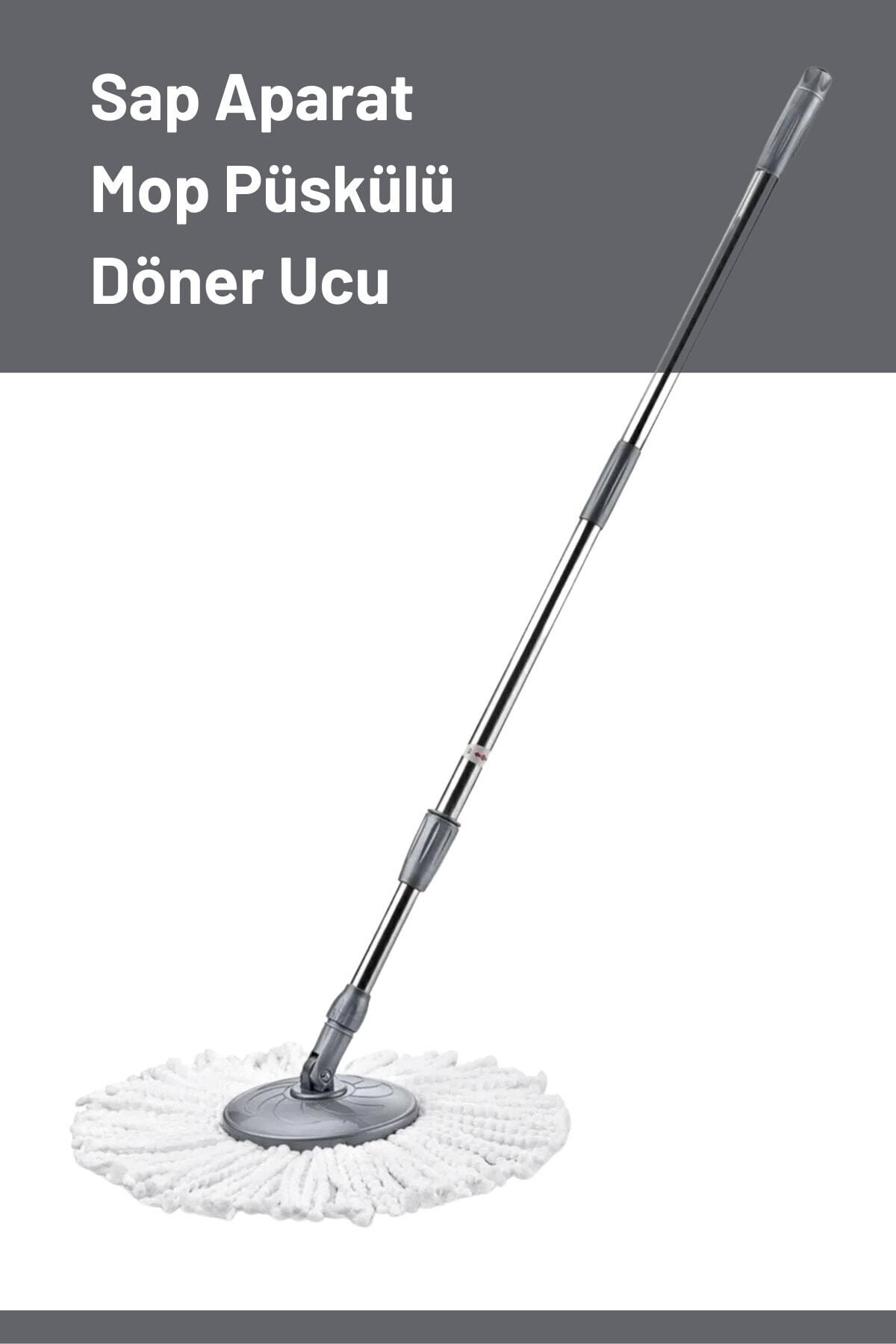 teknotrust 3'lü Döner Başlık Seti, Sap, Başlık ve Mop ile Temizlik Kolaylığı