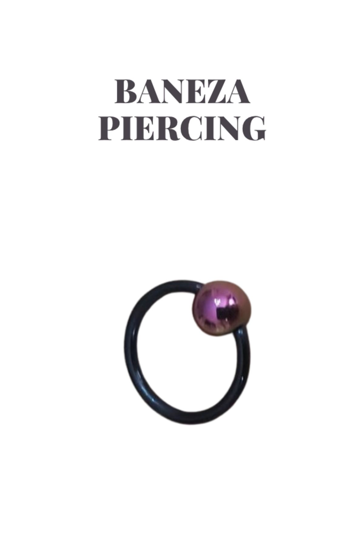 BANEZA Cerrahi Çelik Paslanmaz Kararmaz Halka Piercing 1.2 mm