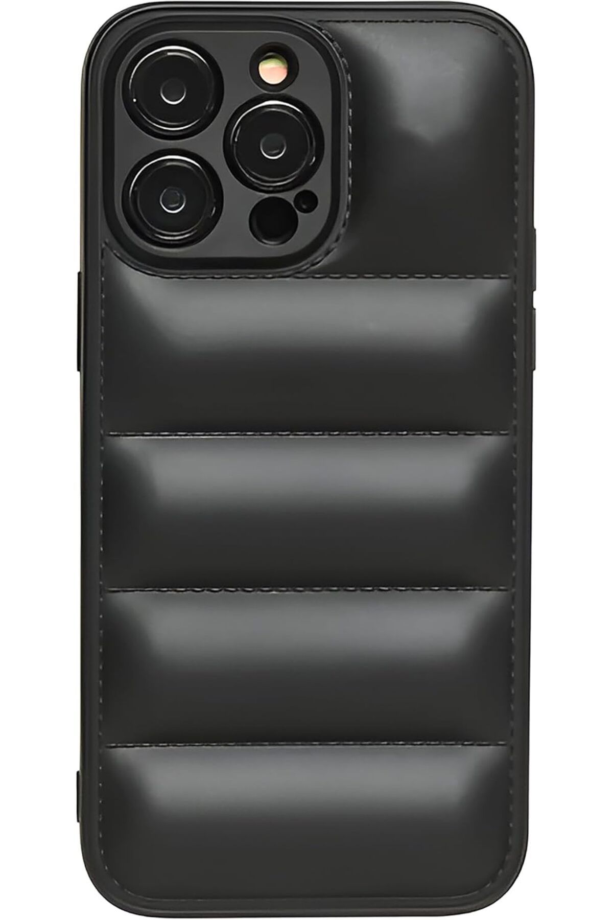 STOREMAX EMN Puffer Silikonlu Siyah Telefon Kılıfı iPhone 12 Pro Max ile Uyumlu Cİ ST5 1133631