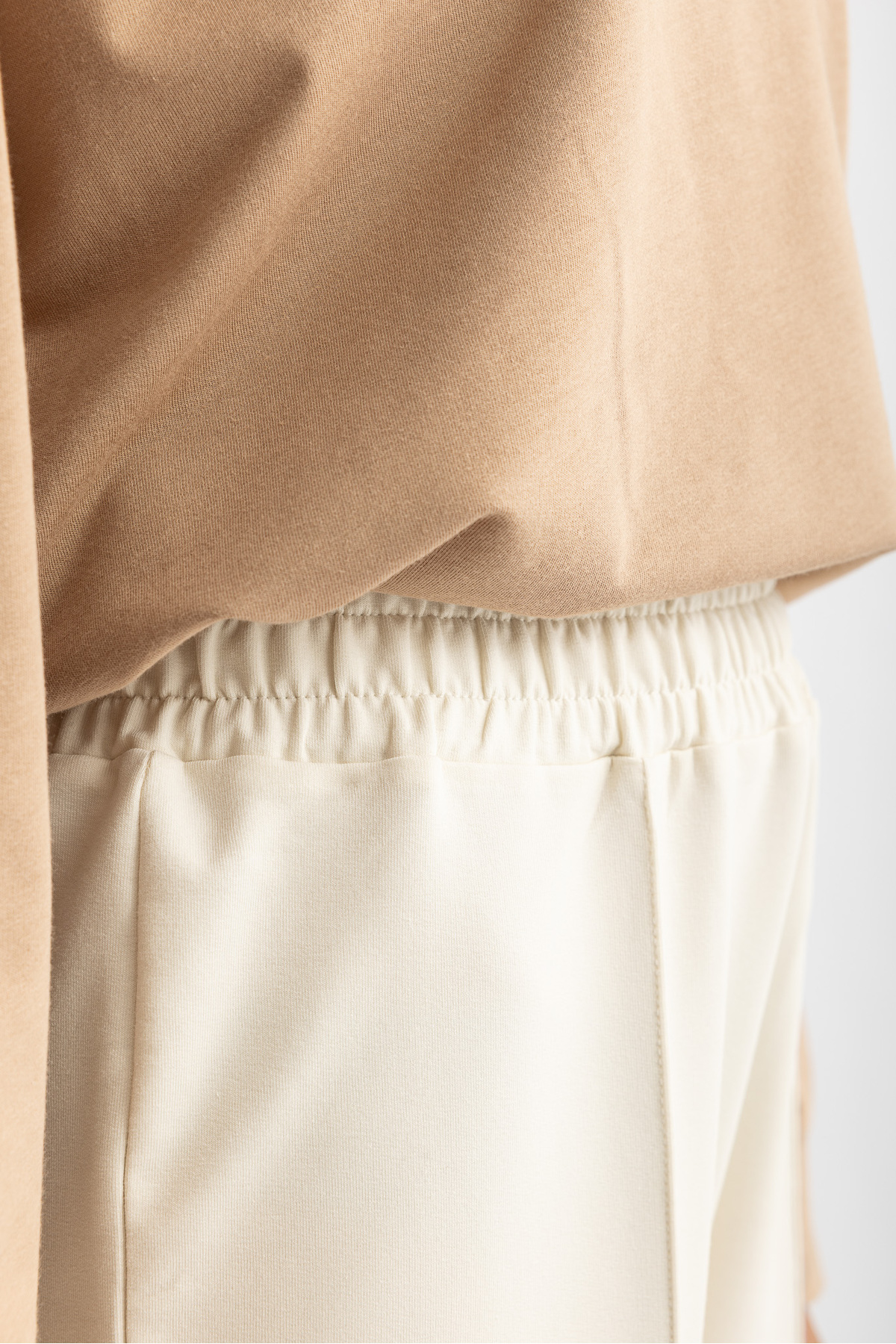 Suede Style  8286 - Geniş Paça Bel Lastikli 2 İplik Örme Rahat Salaş Kadın Pantolonu - Görsel 3