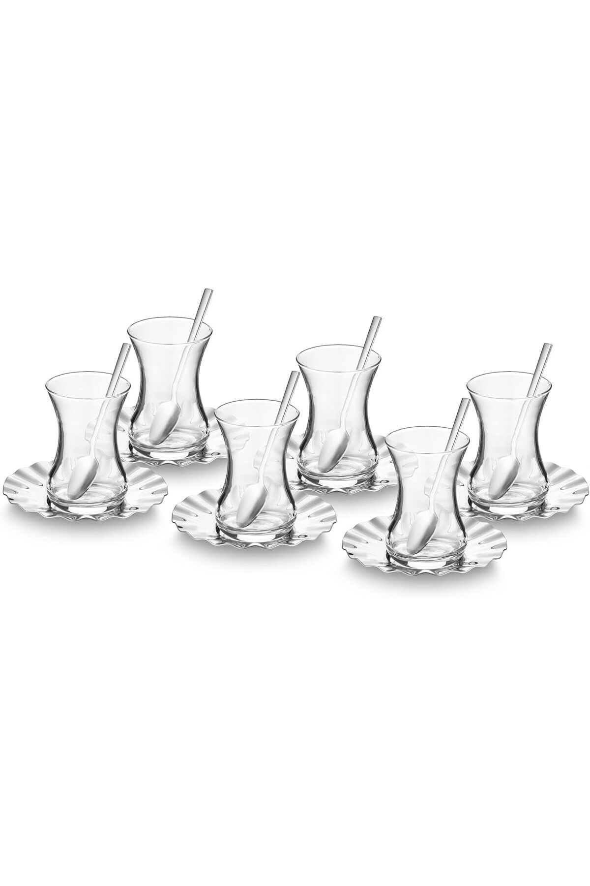 STOREMAX EMN Velena 18 Parça 6 Kişilik Çelik Çay Seti Cİ ST5 1133631