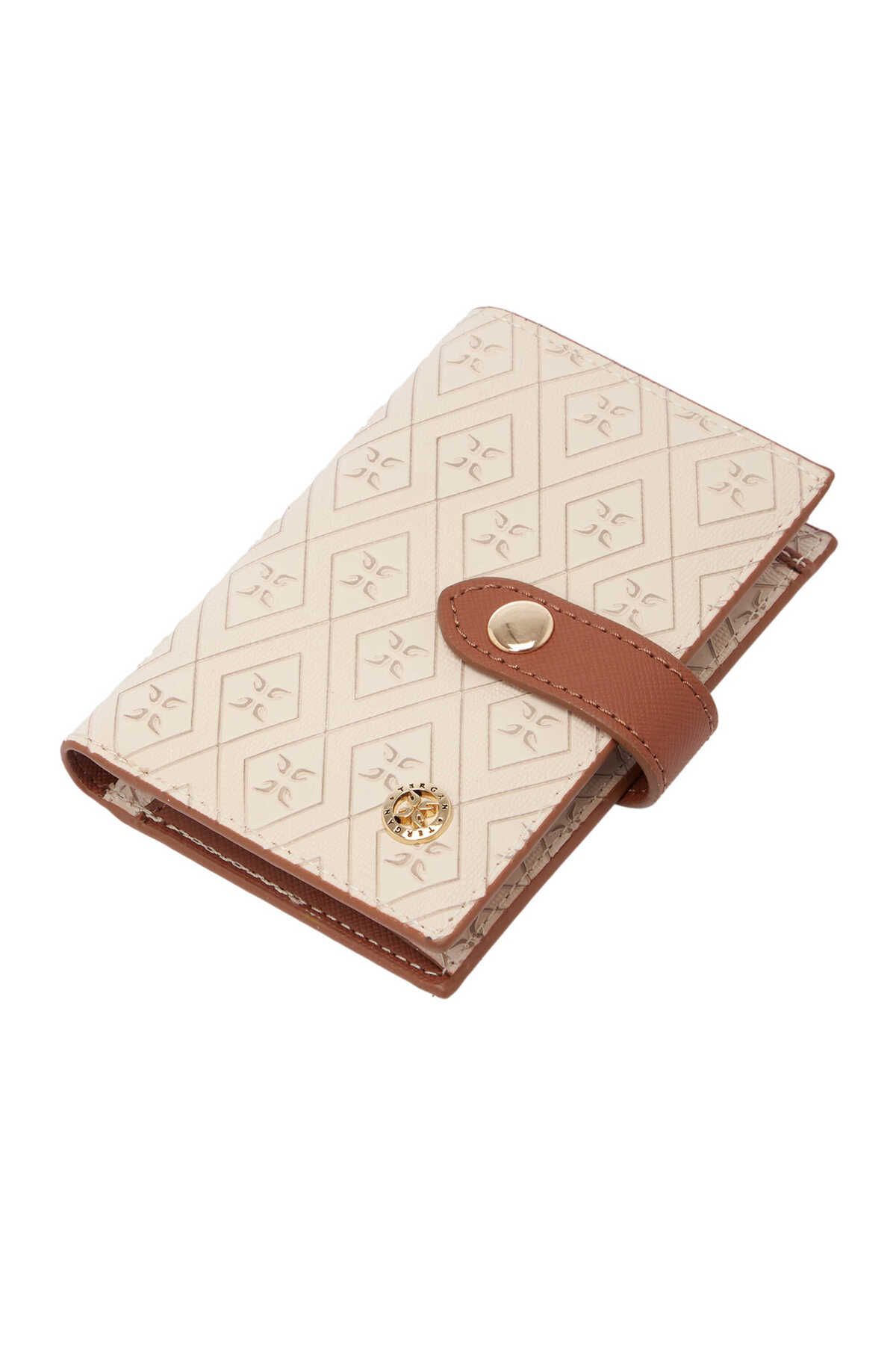 Tergan Bej Print Kadın Cüzdan - S1CB00055820-E52