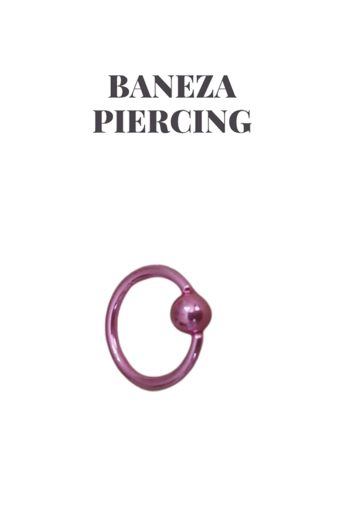 BANEZA Cerrahi Çelik Paslanmaz Kararmaz Halka Piercing 1.2 mm