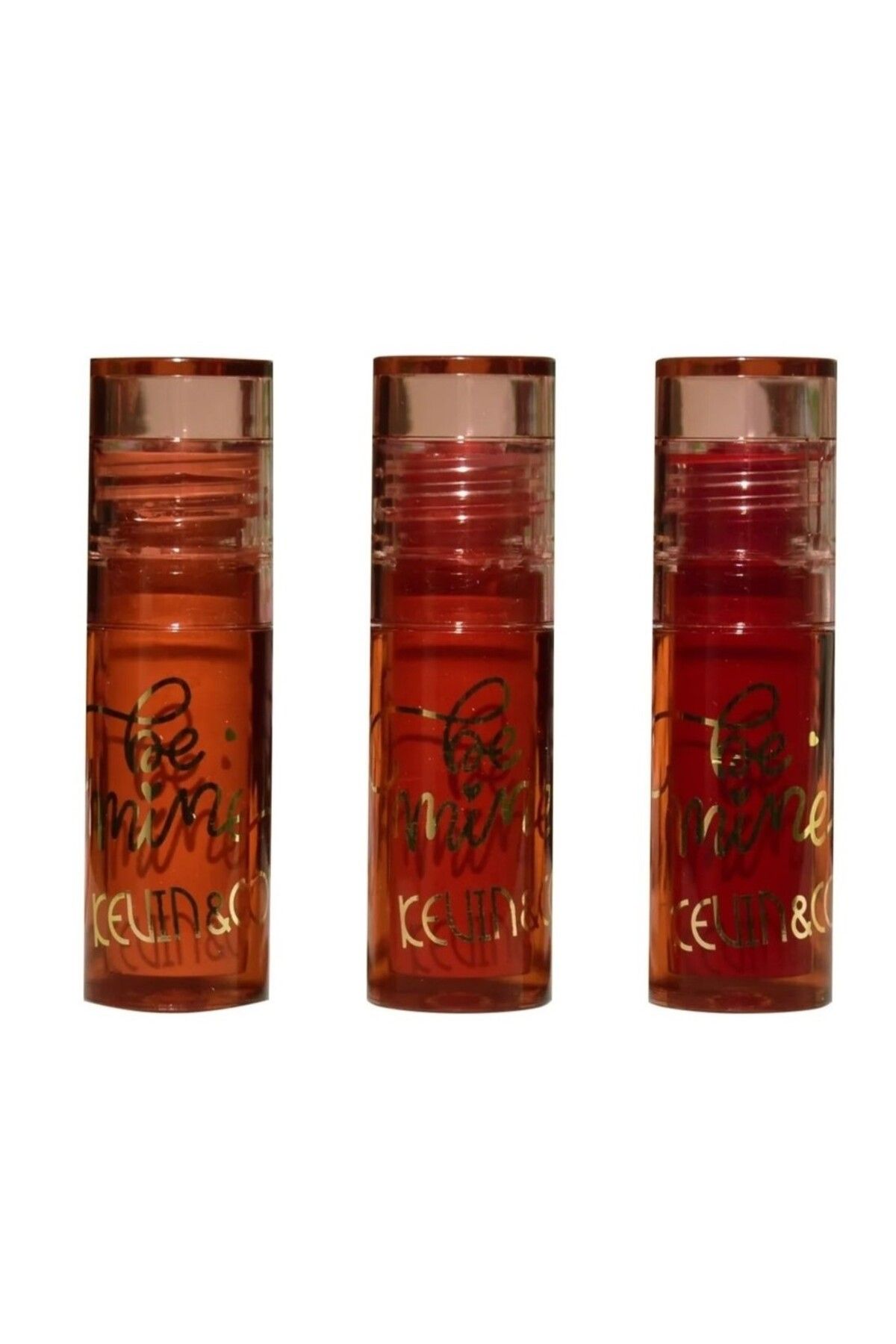 Flippy-Set luciu de buze, KEVIN & COCO, Be Mine 3 culori, luciu de buze, 11 x 7,3 x 2,7 cm, roz-roșu, varianta B 6