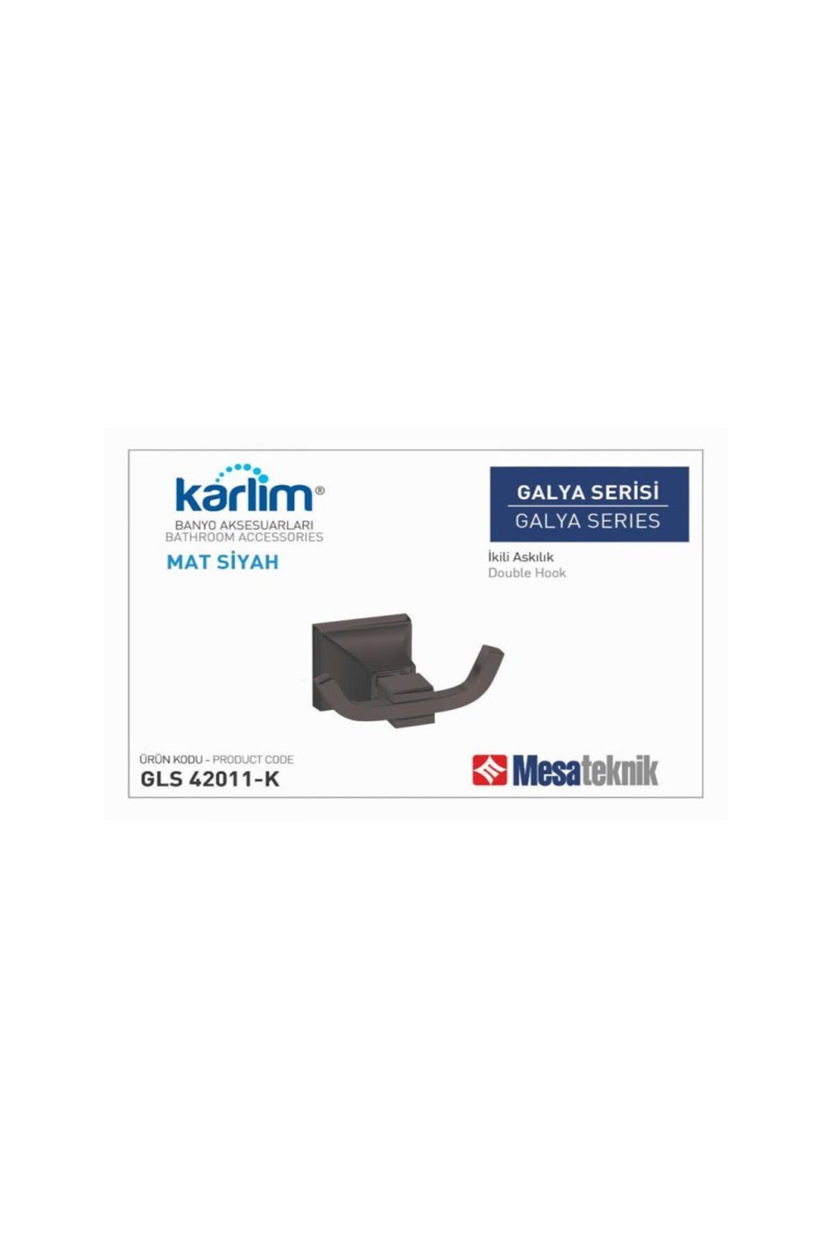 Mesateknik GALYA MAT SİYAH İKİLİ ASKILIK