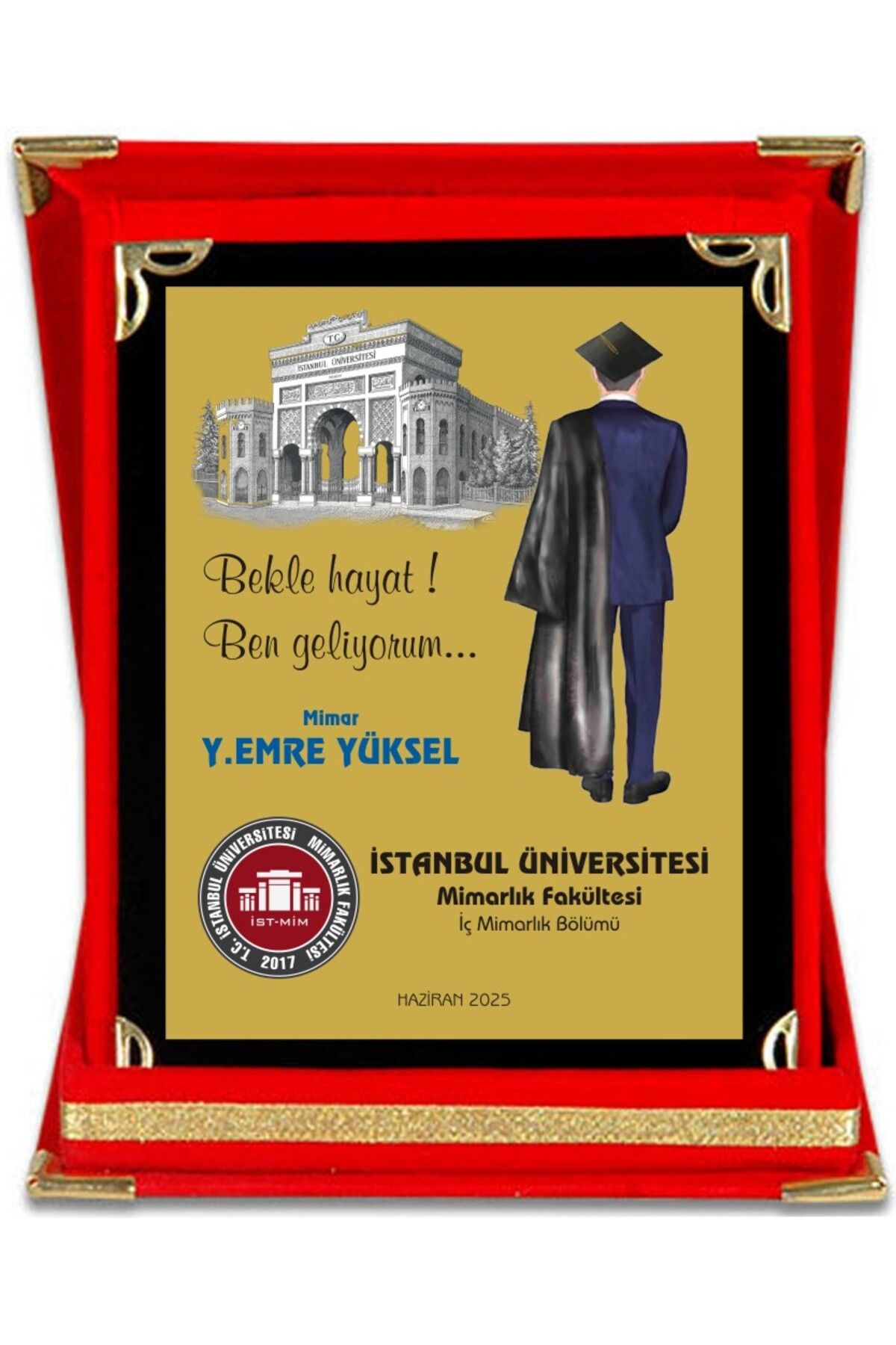 SimArt Concept Üniversite Mezuniyet Plaketi-Kişiselleştirilebilir
