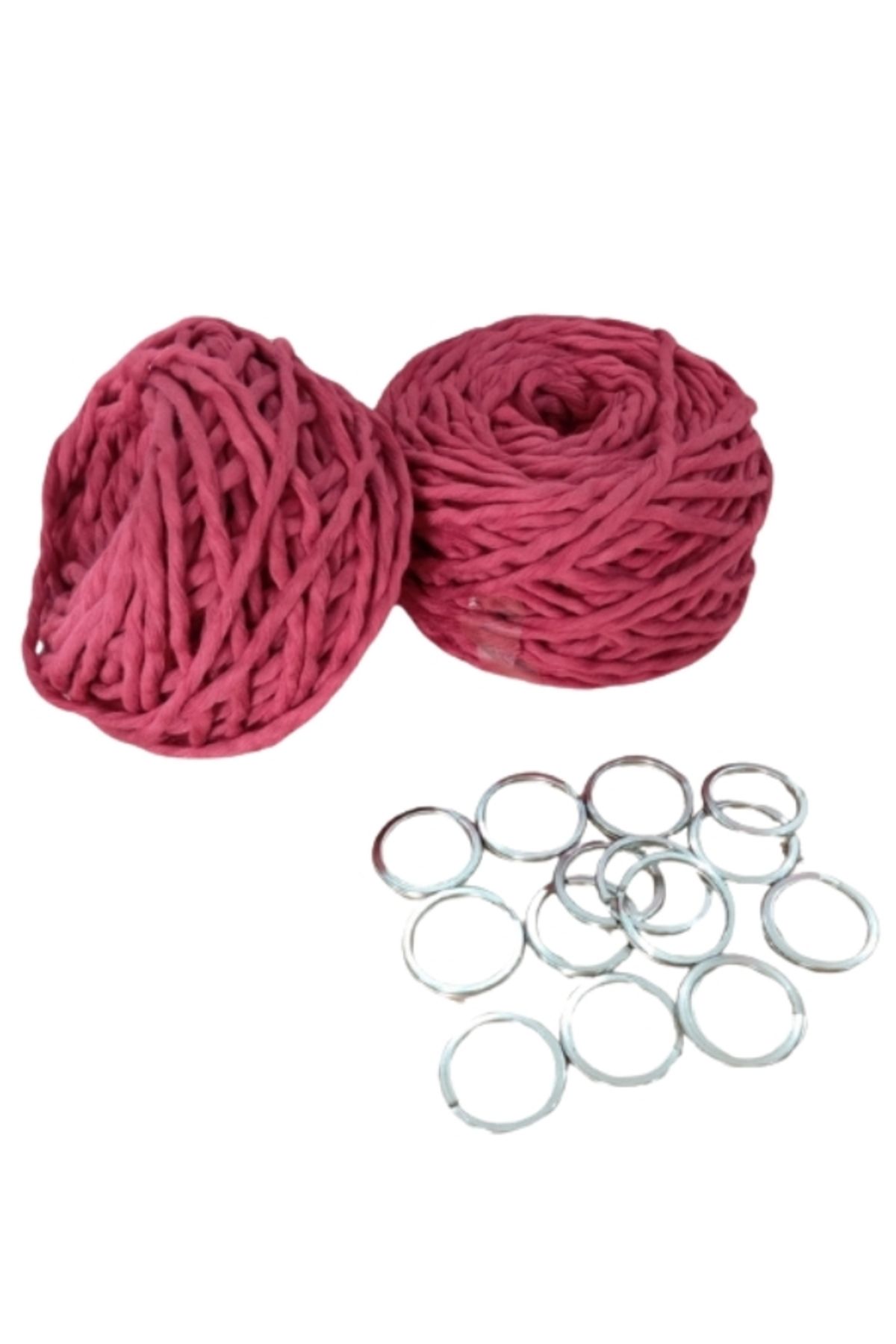 Gülşahın Tasarım Atölyesi Makrome Kiti / Tek renk ip ile kutu içerikli / şeffaf plastik kutuda