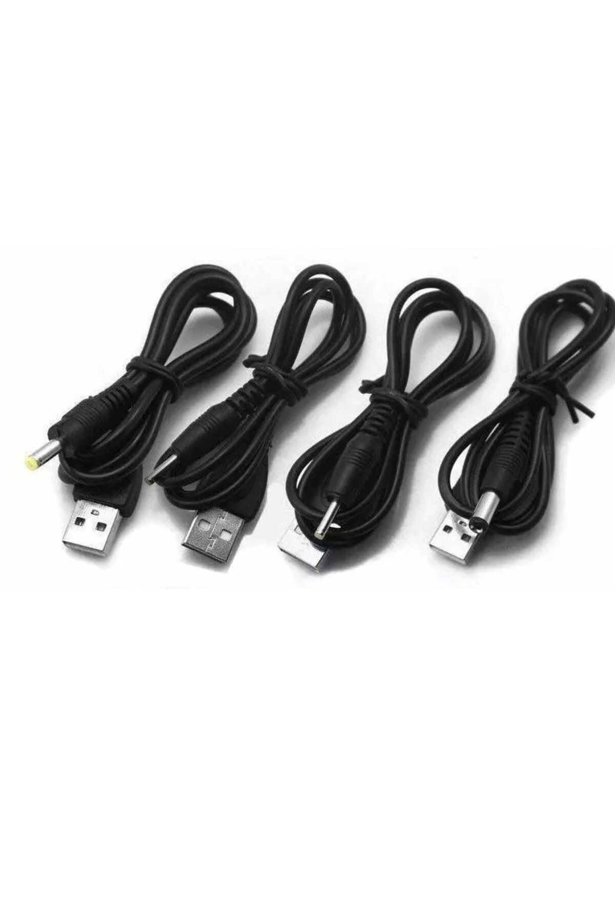 Leonpro USB Güç Kablosu Kablosu DC 5V DC2.0/2.5/4.0/5.5mm 4'lü set
