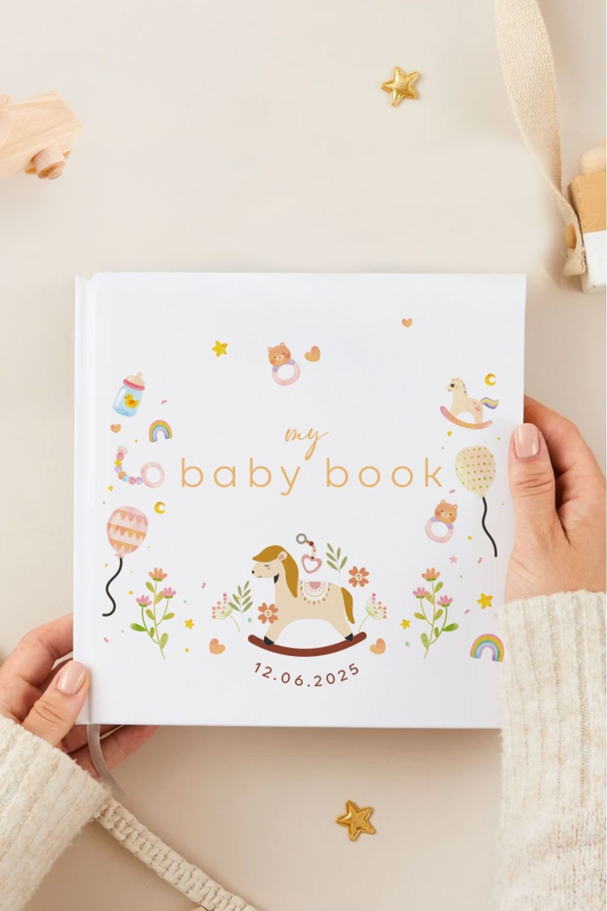 Pera Wedding Bebek Günlüğü Anı Defteri 21cm x 21cm 50 Yaprak