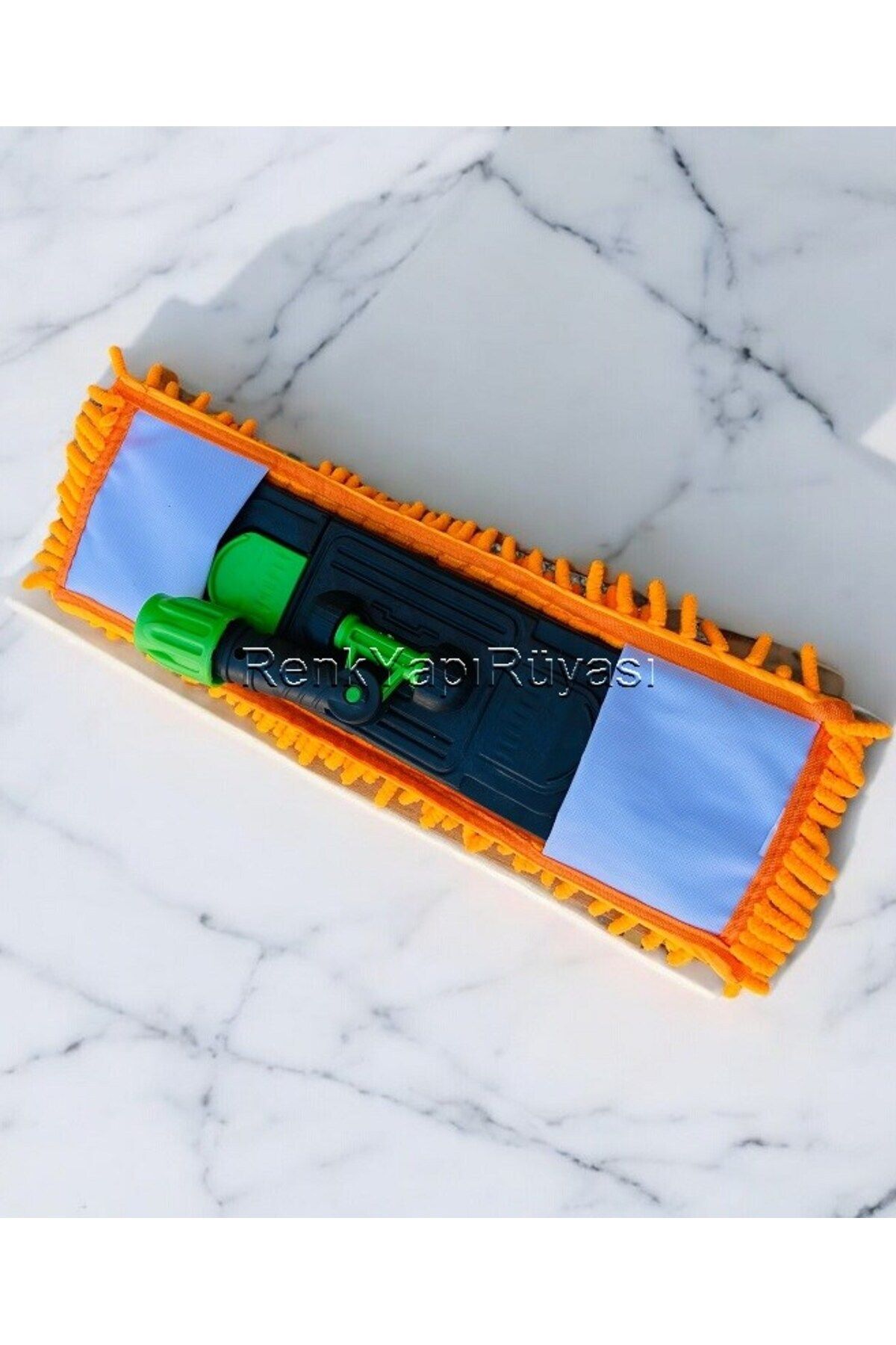 teknotrust 40'lık nemli mop aparatı ve makarna mop, temizlik seti, çok amaçlı kullanım