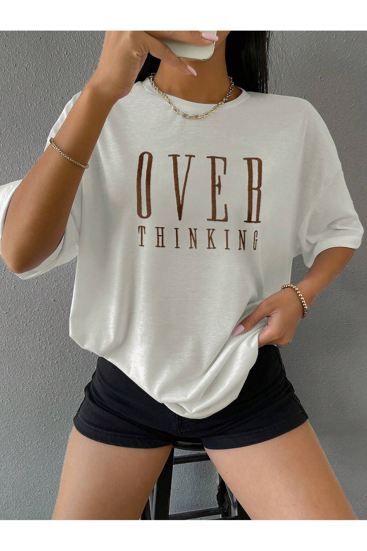 JANSO GROUP -KADIN PAMUKLU BASKI LOVER KISA KOLLU TSHIRT OVERSİZE BÜYÜK BEDEN