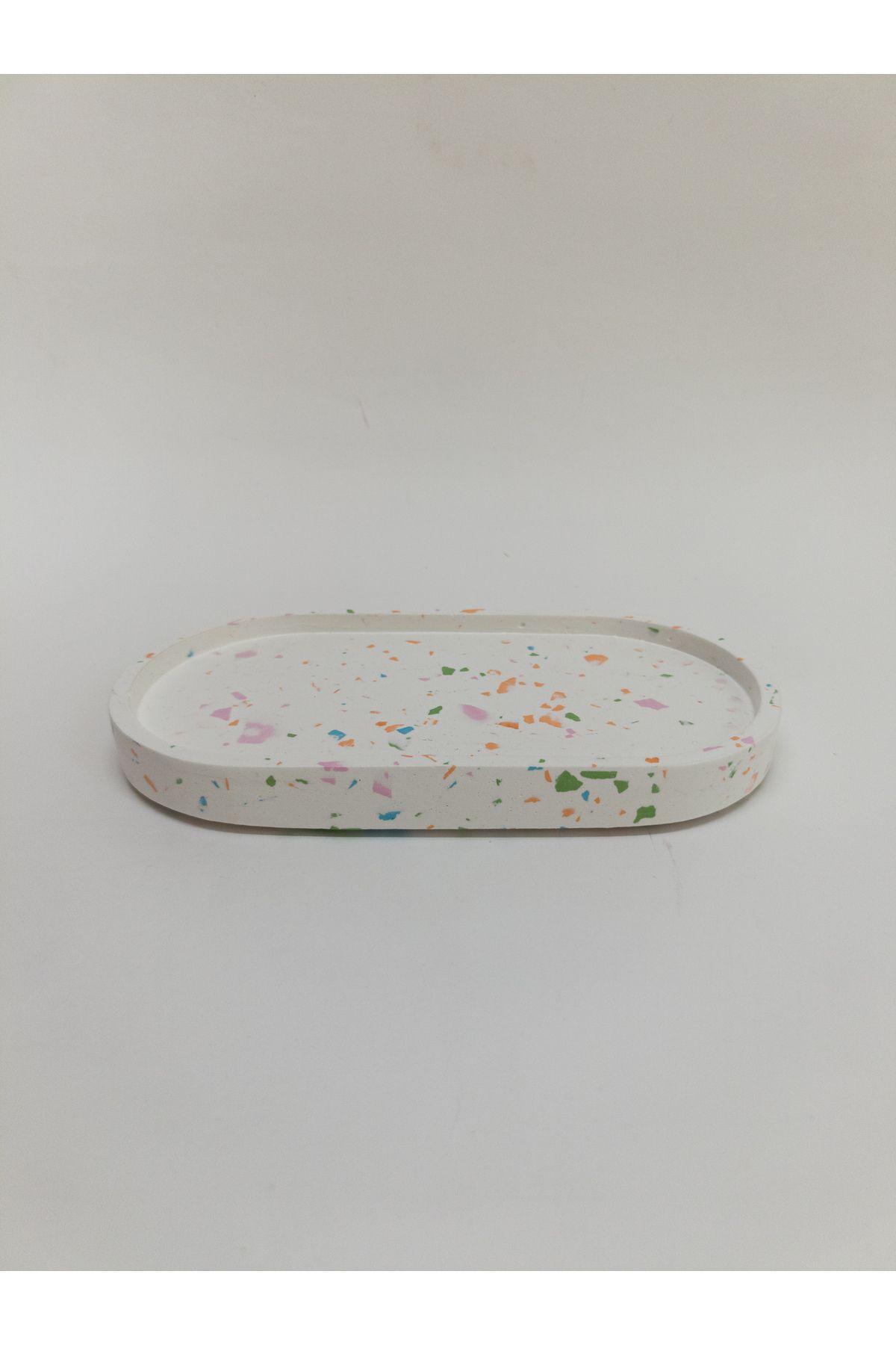 ABAD.HANDMADE TERRAZZO OVAL TRAY DEKORATİF ALTLIK