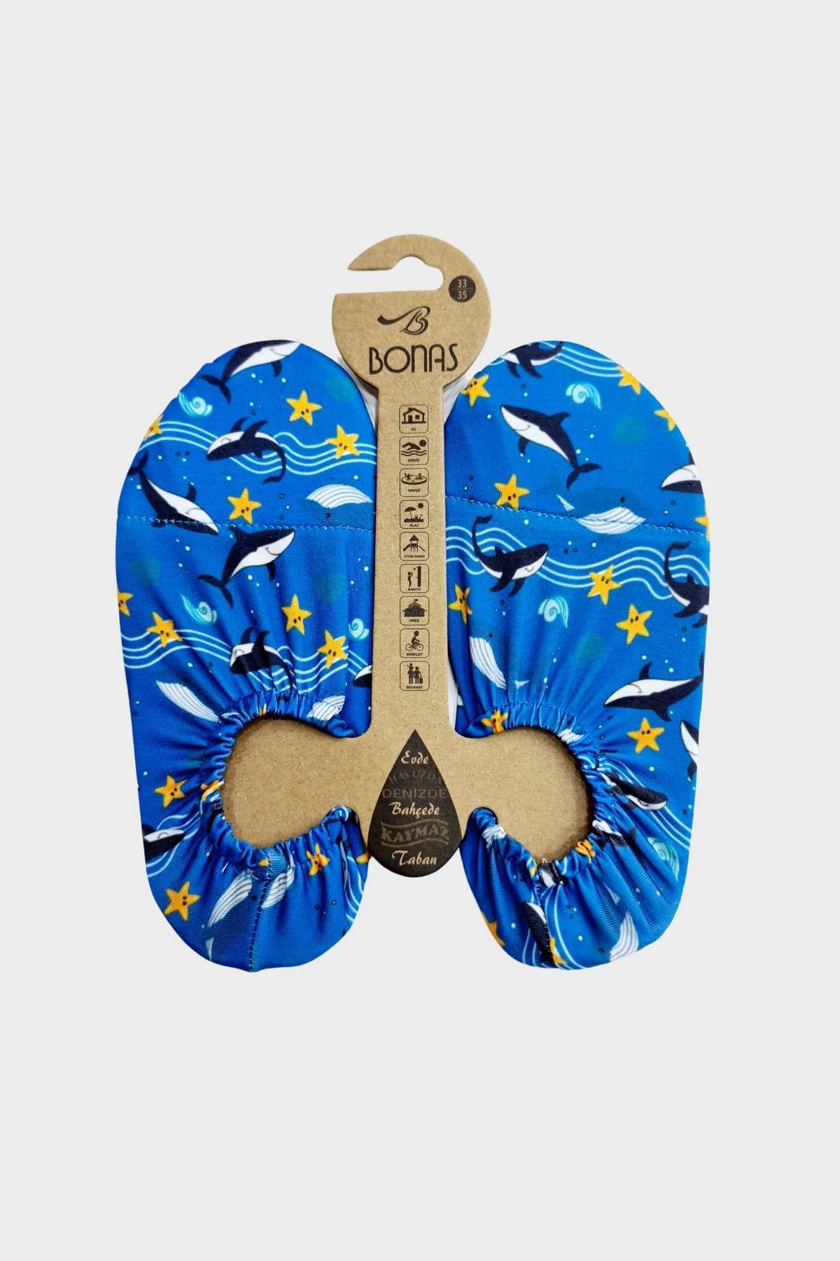 Whale And Starfish Patterned Anti-Slip Sole Children's Pool And Sea Shoes