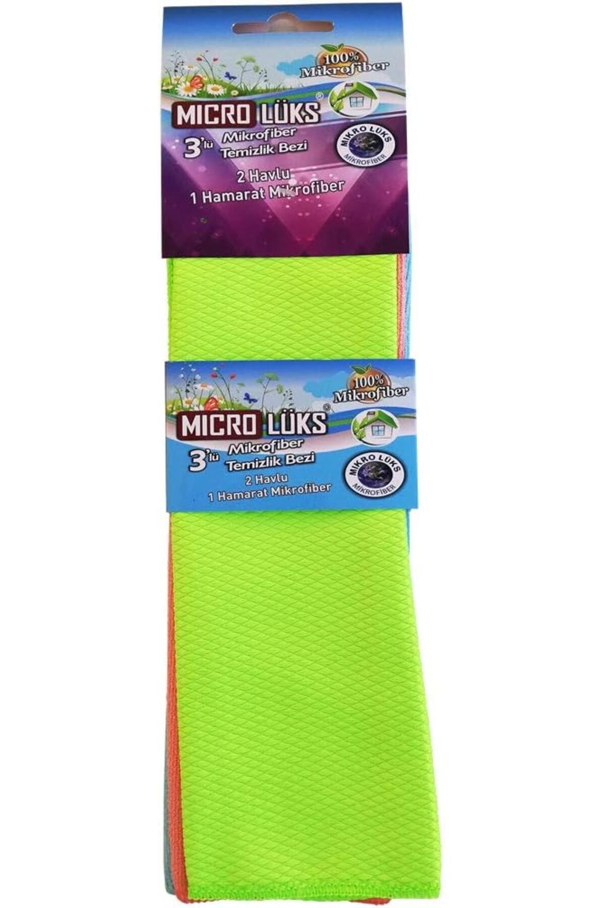 mazıdağı mazzıdağ Mikrofiber 3'lü Temizlik Bezi 2 Havlu + 1 Hamarat Bez 30cm x 34cm new store 1133631