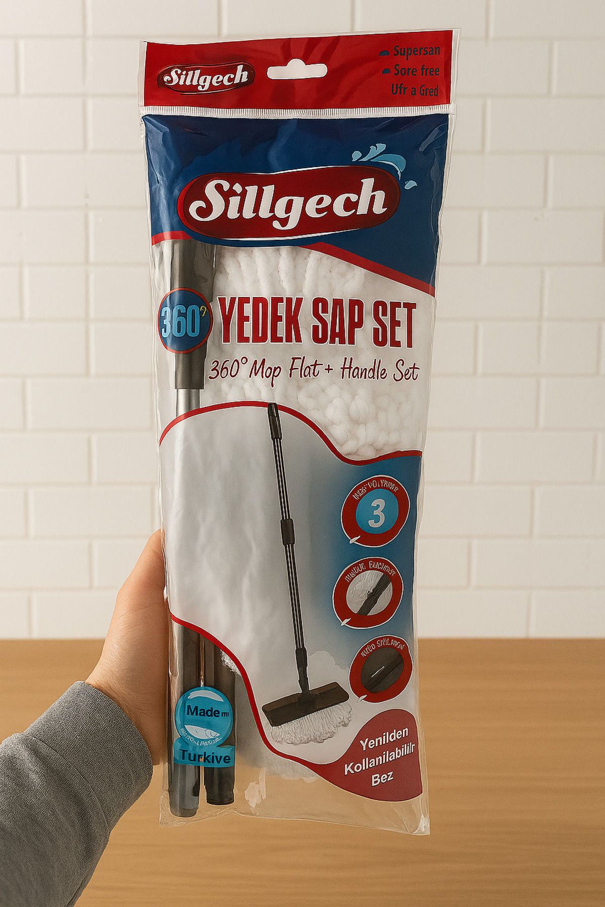 teknotrust Uyumlu Turbo Başlık ve Mikrofiber Yedek Paspas Seti, 3'lü Avantaj Paketi