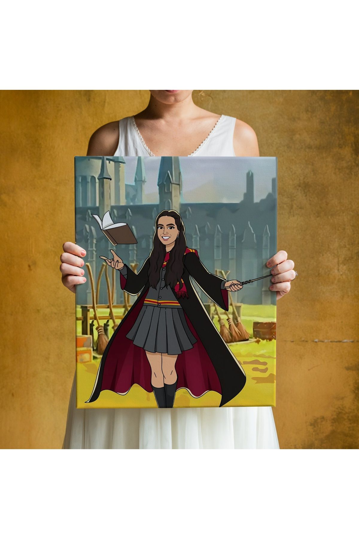 ÇELİKLER HEDİYE Kişiye Özel Karikatür Kanvas – Fotoğraftan Hazırlanan Hediye Tablo