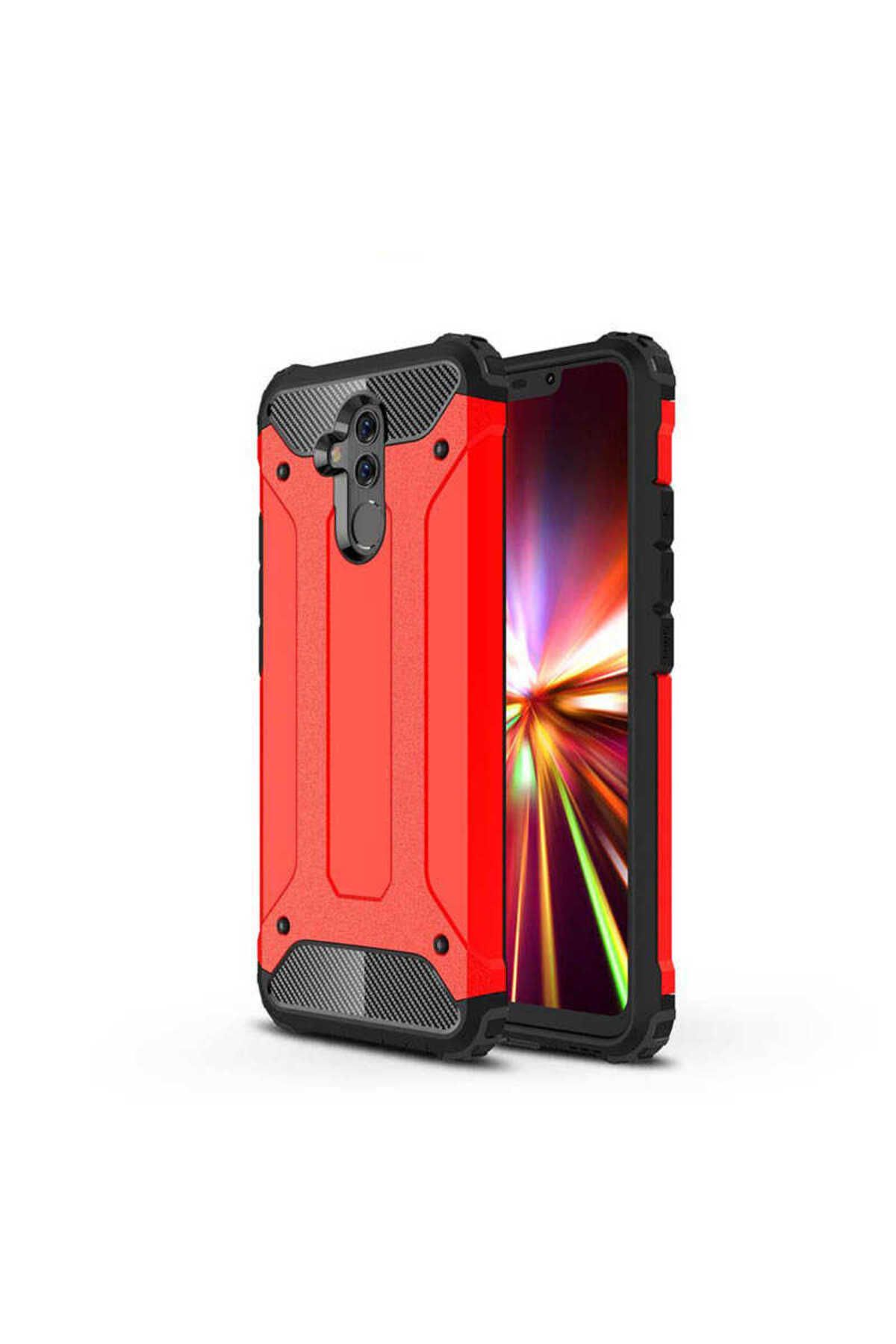 halkhouse Huawei Mate 20 Lite Kılıf Zırh Tank Sert Korumalı Silikon Crash Silikon Kapak