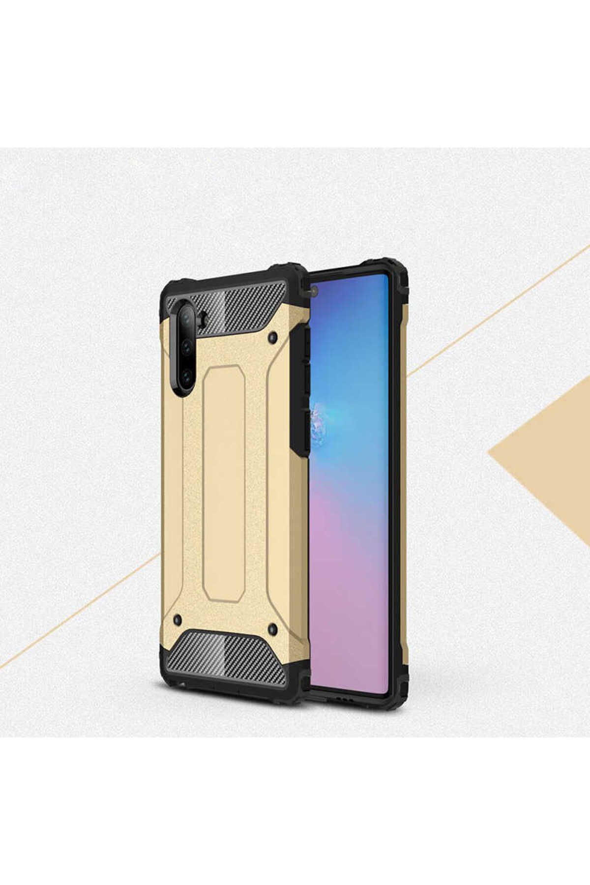halkhouse Galaxy Note 10 Kılıf Zırh Tank Sert Korumalı Silikon Crash Silikon Kapak