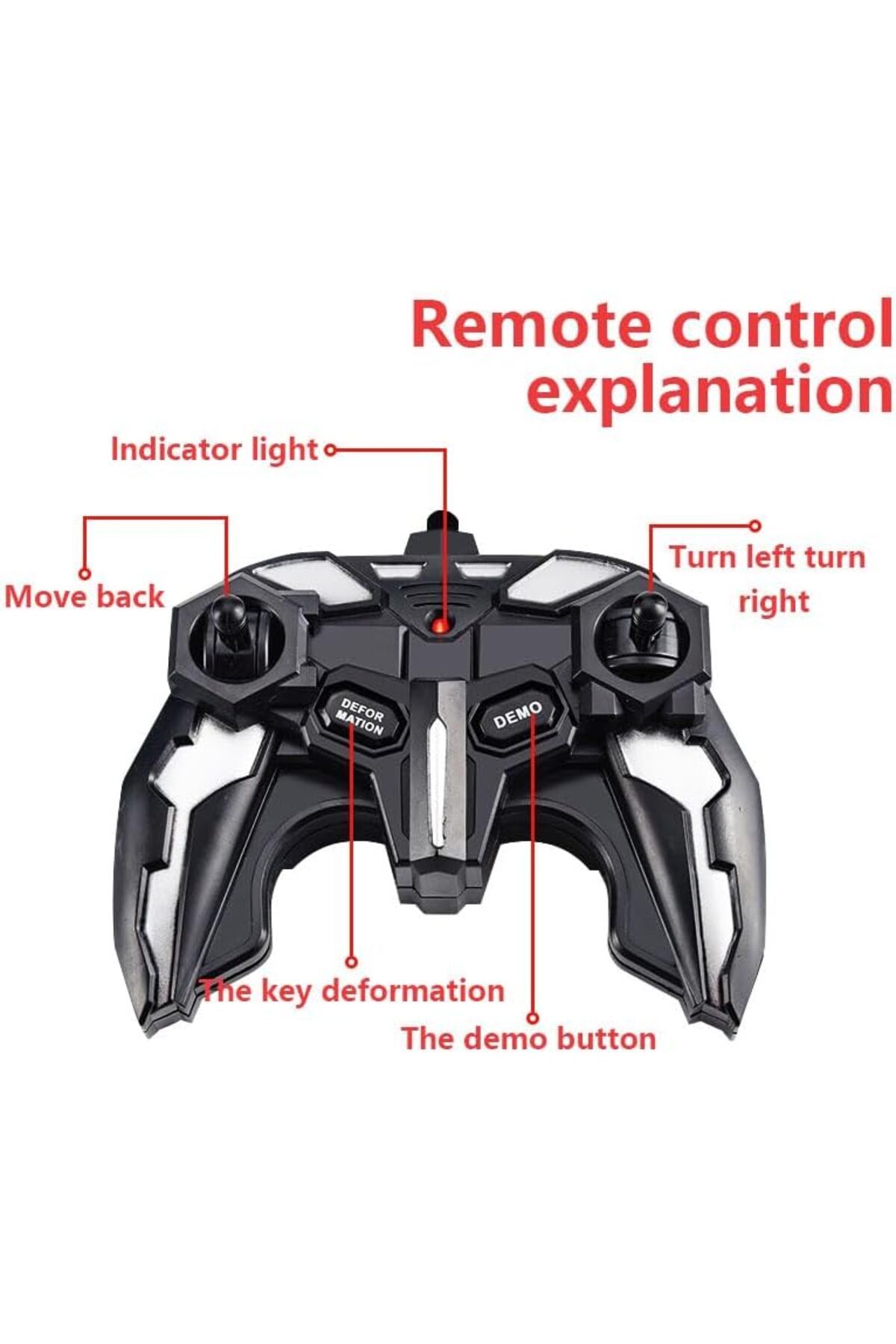 COOYA-Transformer Robot Car With Remote Control for Kids No-Slip Tires, with Stable Running Performance 3