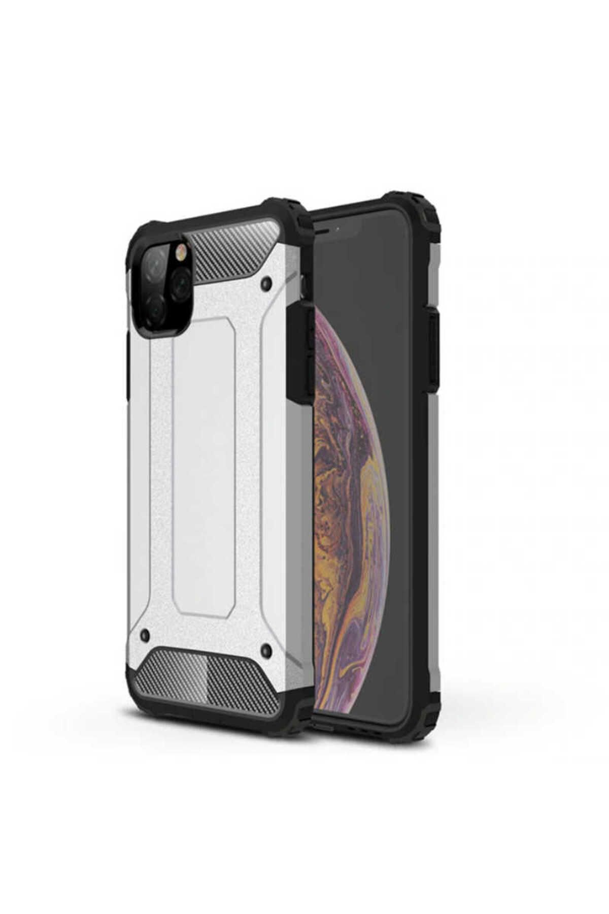 halkhouse Apple iPhone 11 Pro Max Kılıf Zırh Tank Sert Korumalı Silikon Crash Silikon Kapak