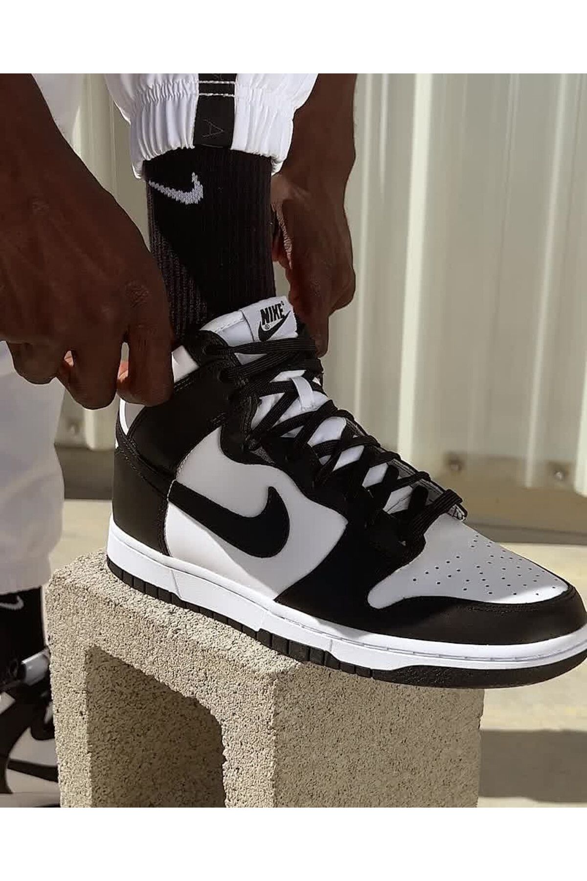 Nike Dunk High Retro Siyah Spor Ayakkabı Sportie