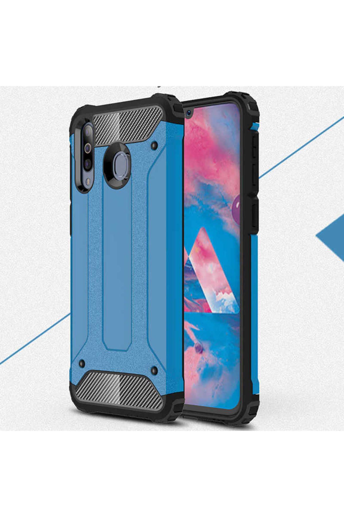 halkhouse Galaxy M30 Kılıf Zırh Tank Sert Korumalı Silikon Crash Silikon Kapak